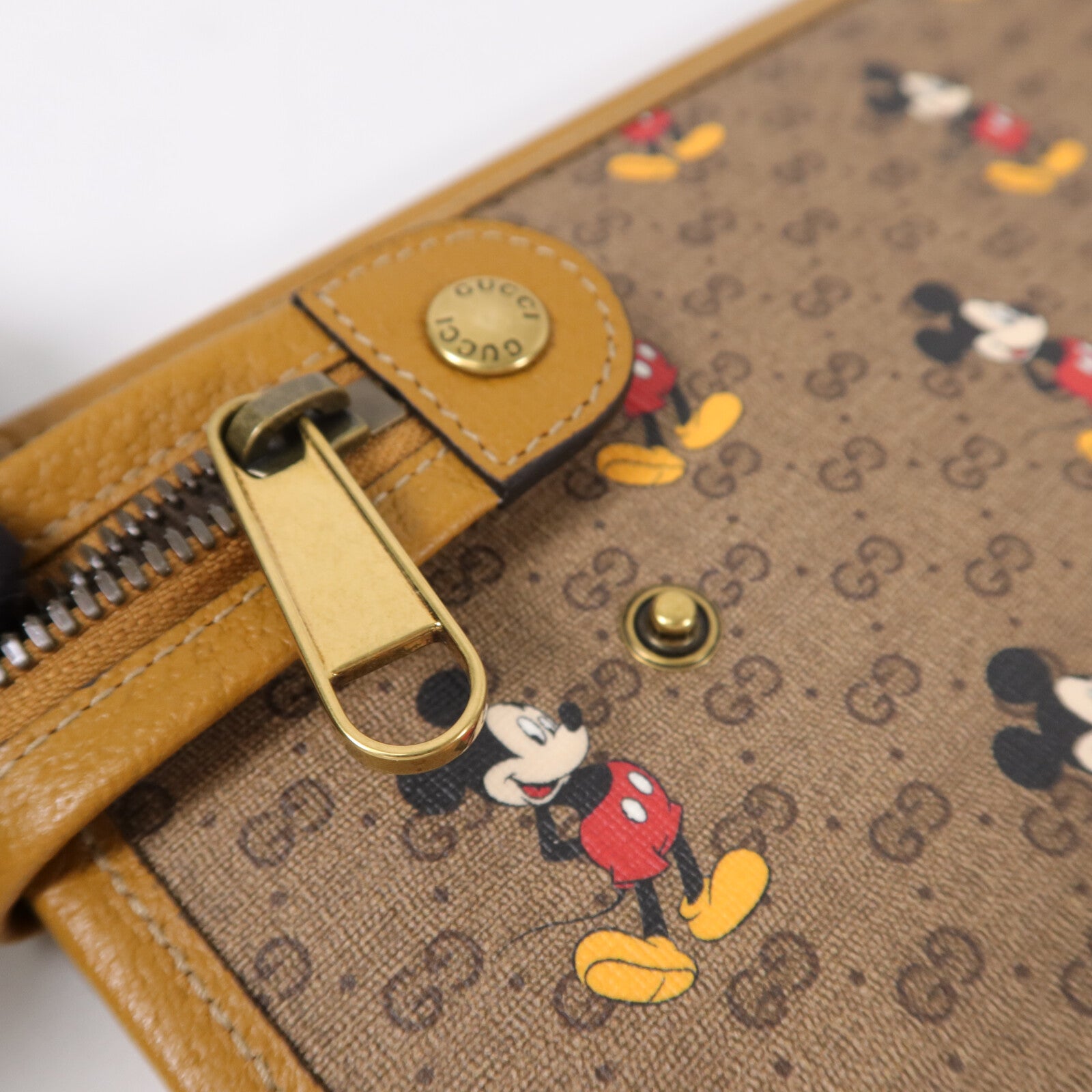GUCCI 塗層帆布Disney Mini Vinage GG Supreme手拿包