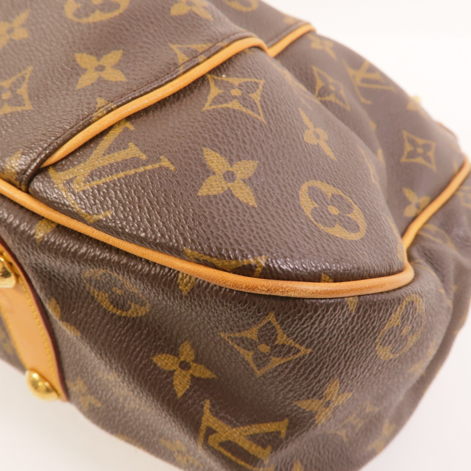 LOUIS VUITTON Monogram Galliera PM金扣肩背袋棕色