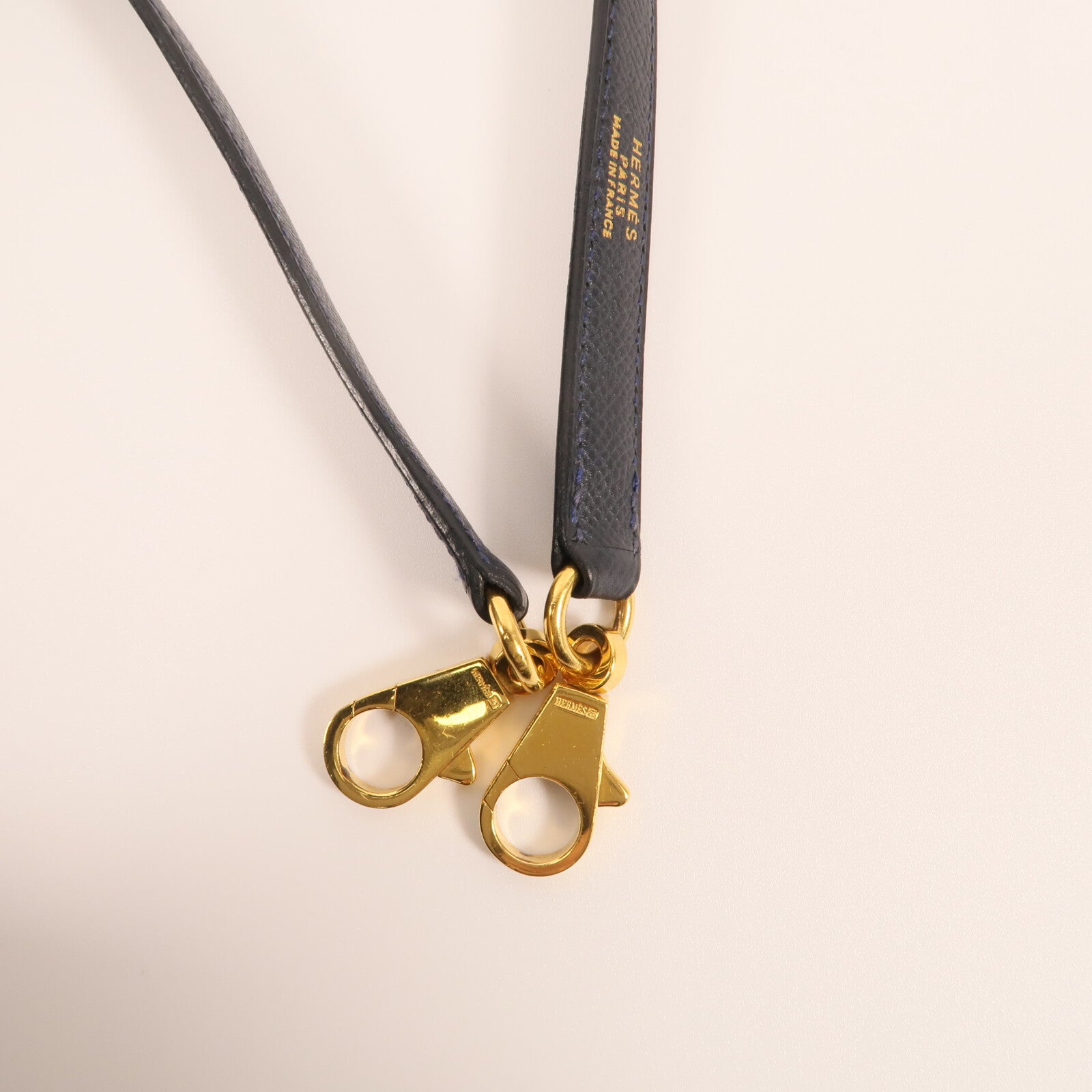 HERMES Epsom皮革Kelly 28金扣手挽肩背兩用袋Bleu Saphir