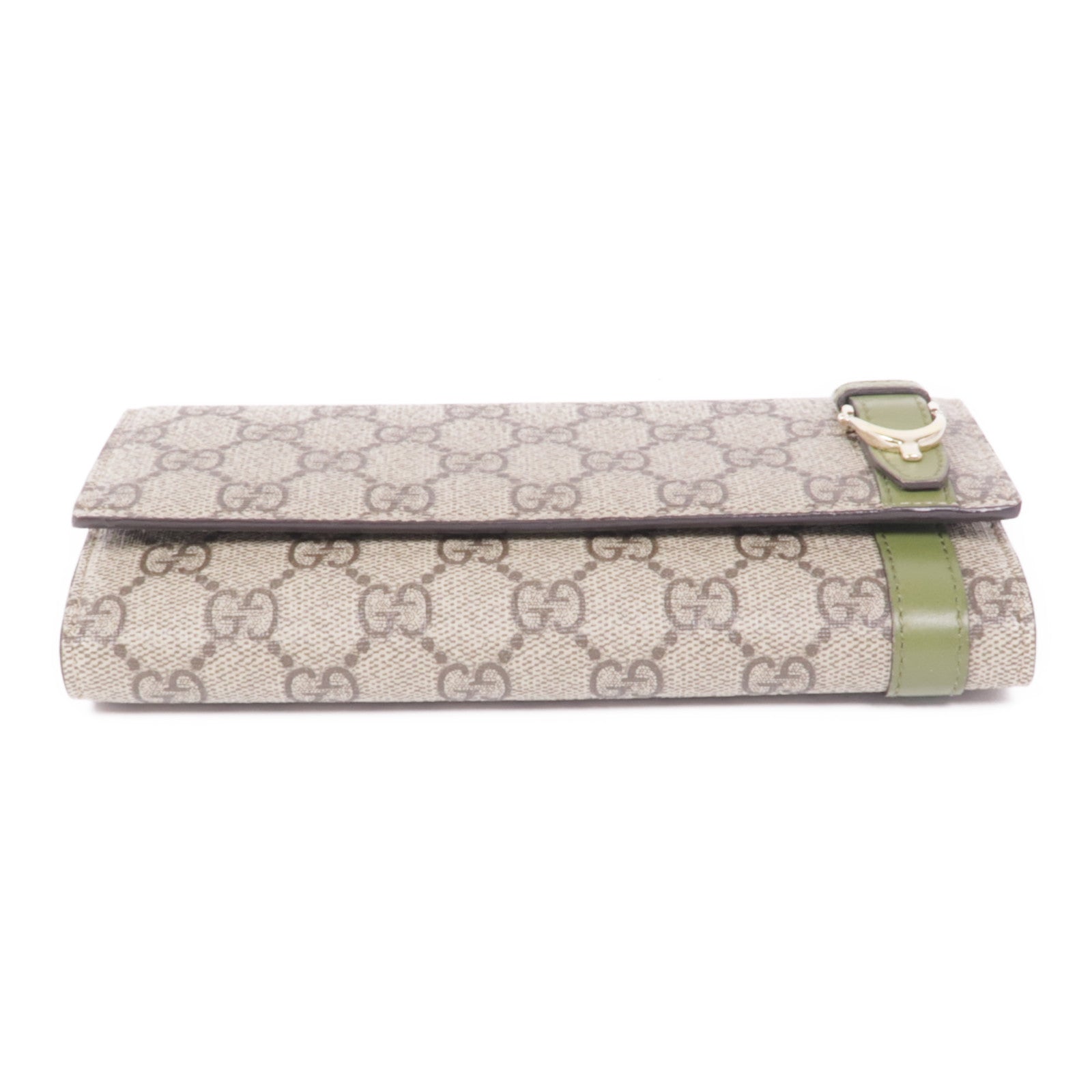 GUCCI 塗層帆布Long Wallet金扣長錢包