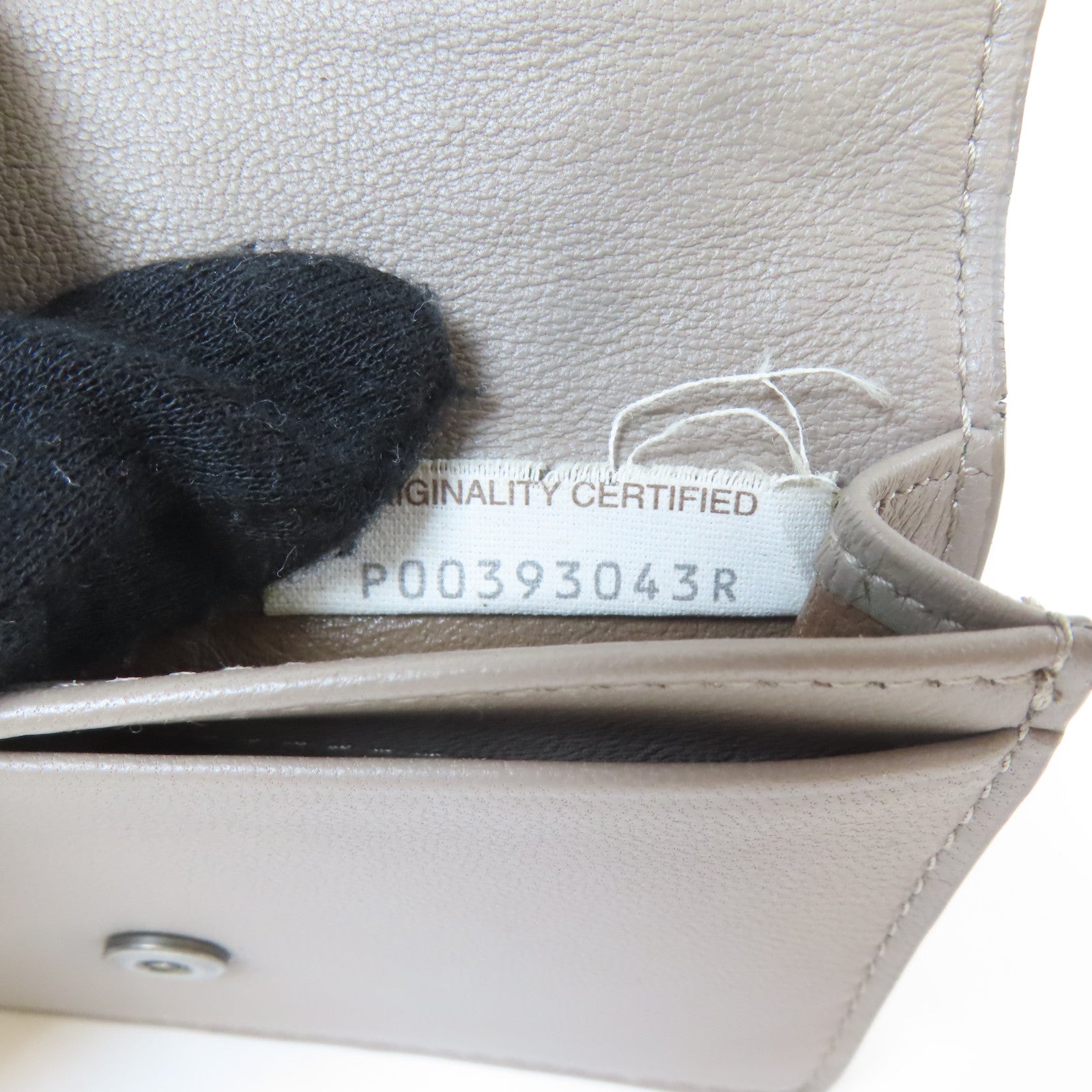 BOTTEGA VENETA 皮革Card Holder銀扣卡片套灰色