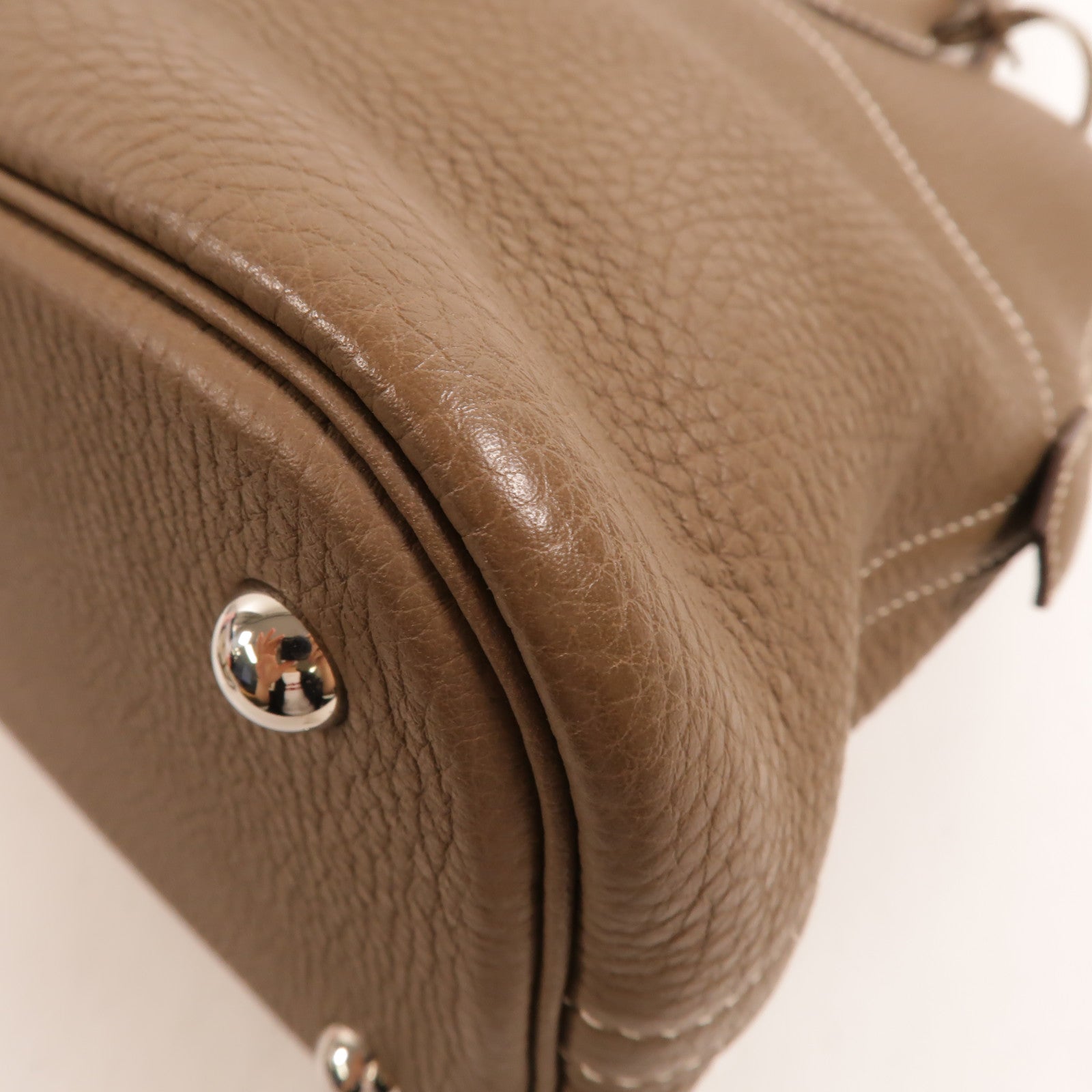 HERMES Clemence皮革Bolide 31手挽肩背兩用袋Etoupe