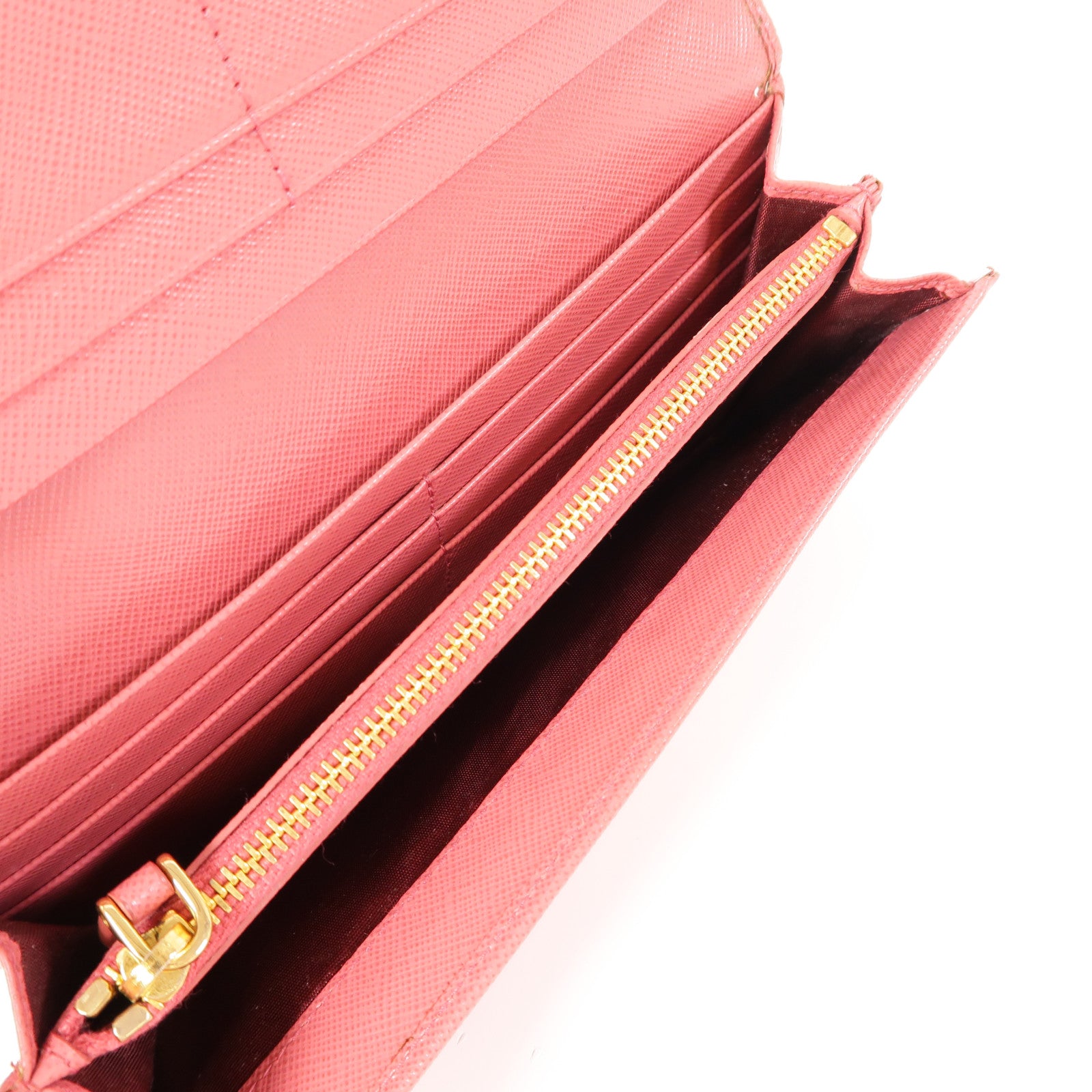 PRADA 牛皮皮革Long Wallet金扣長錢包