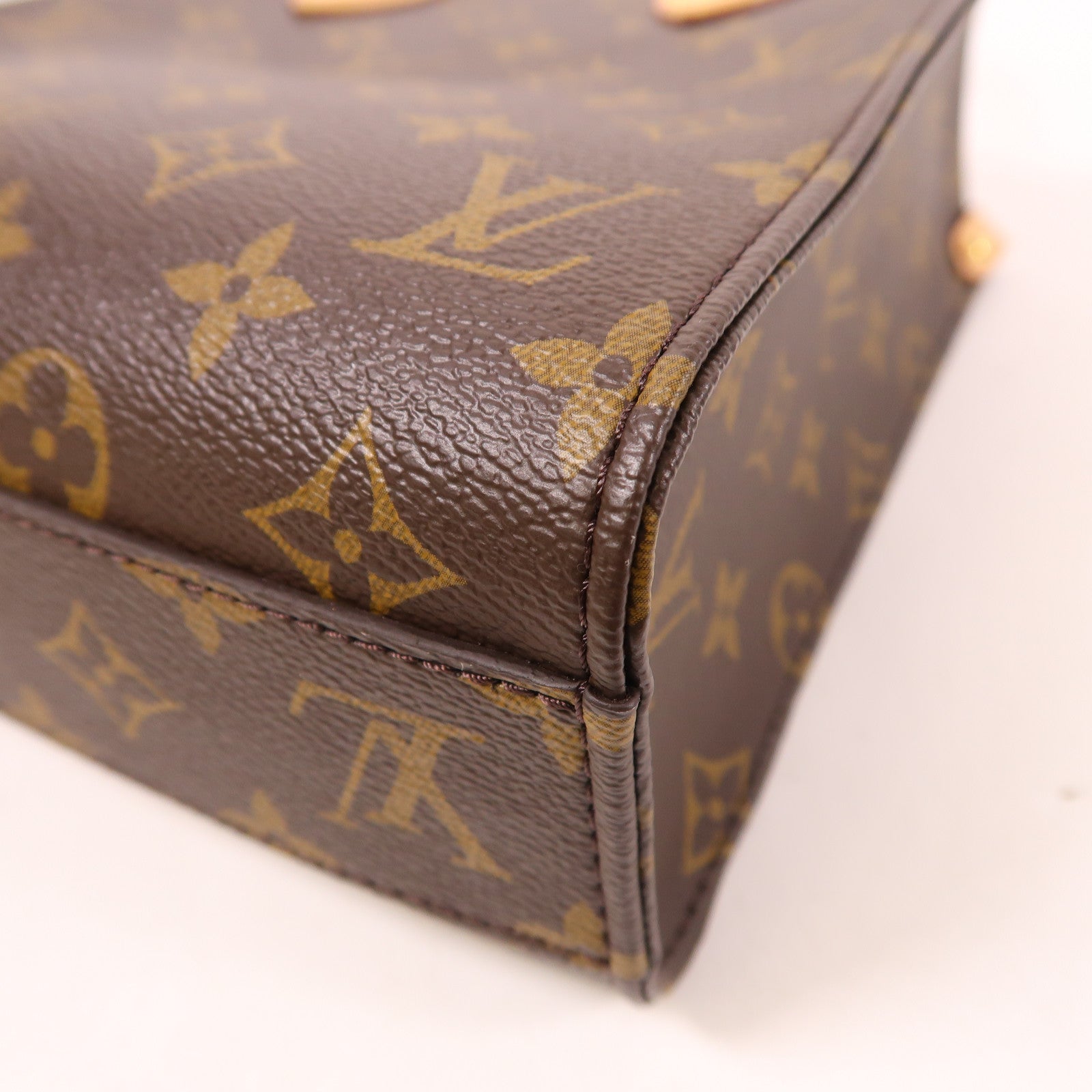 LOUIS VUITTON LV GHW Sac Plat BB 2 Way Shoulder Bag M46265 Monogram Brown