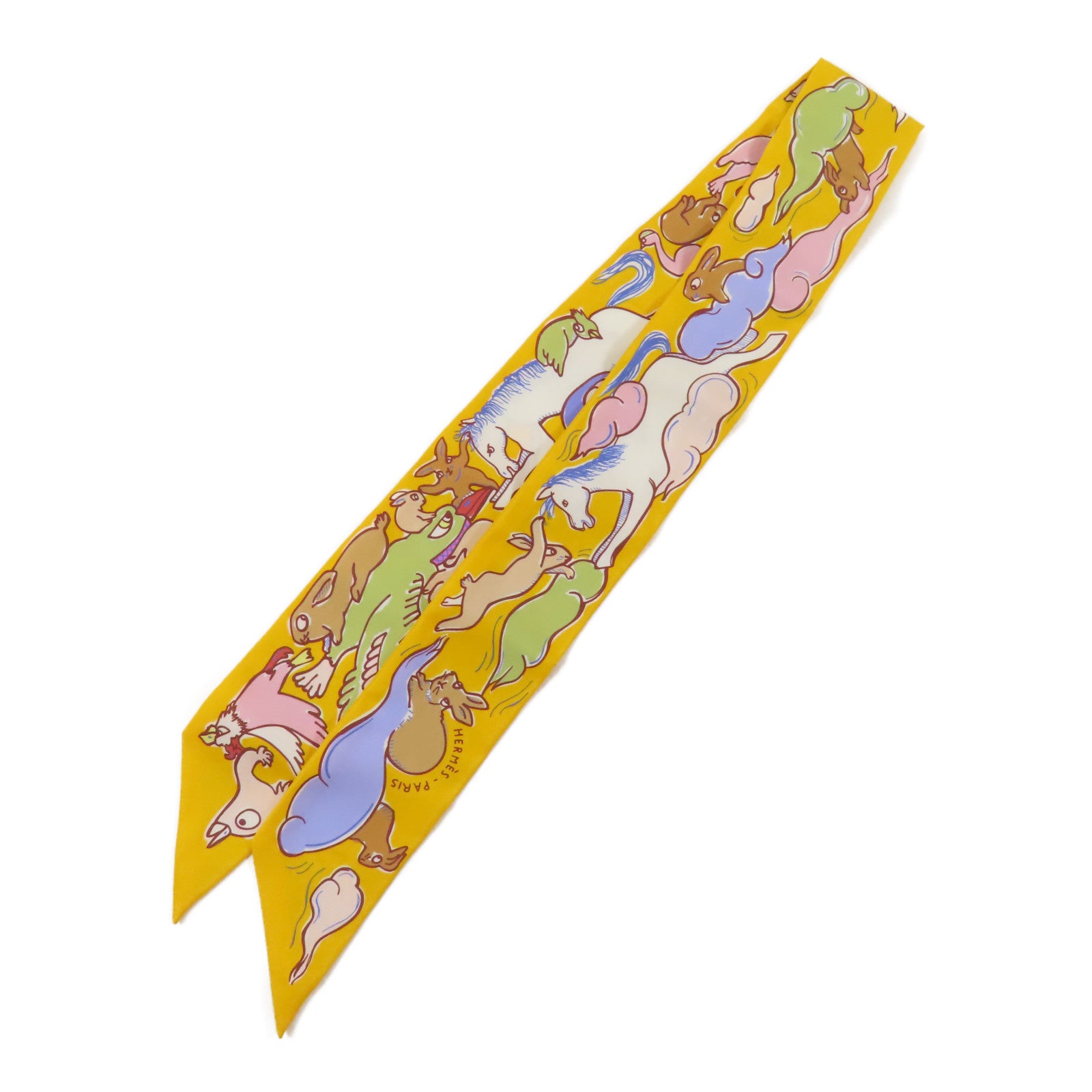 HERMES 絲質Twilly絲巾