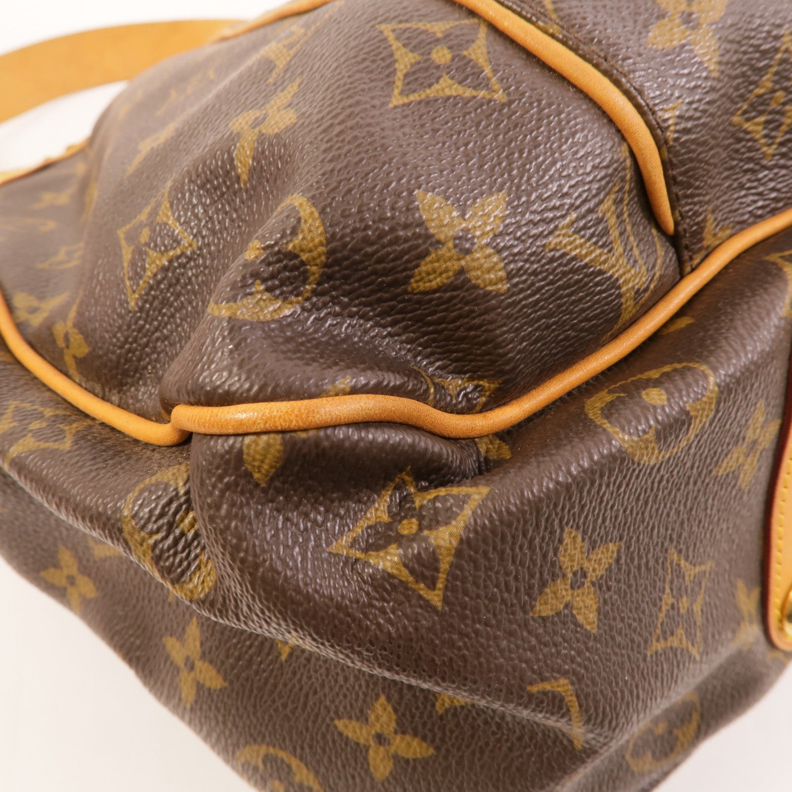 LOUIS VUITTON Monogram Galliera PM金扣肩背袋棕色