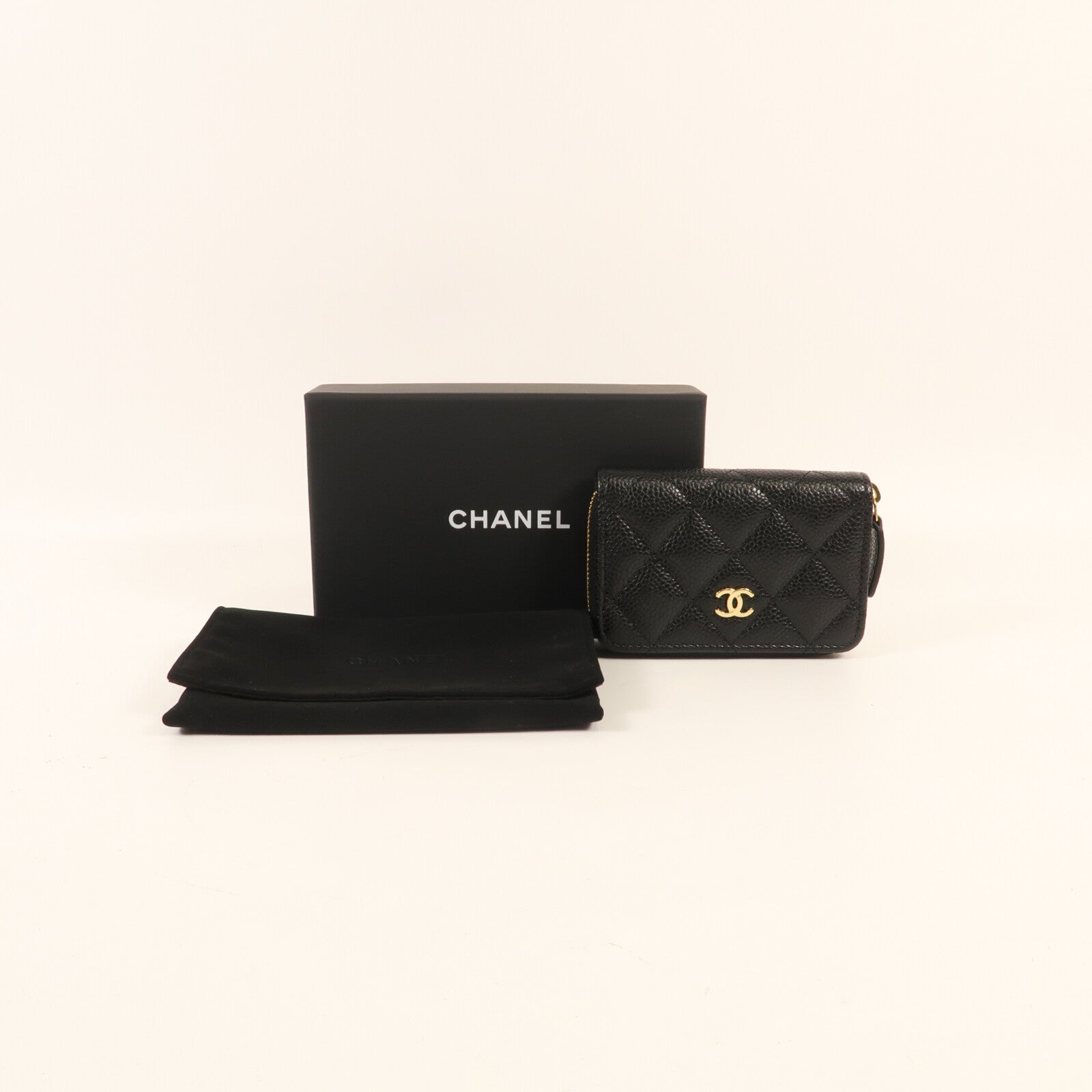 CHANEL 牛皮皮革Card Case金扣卡片套