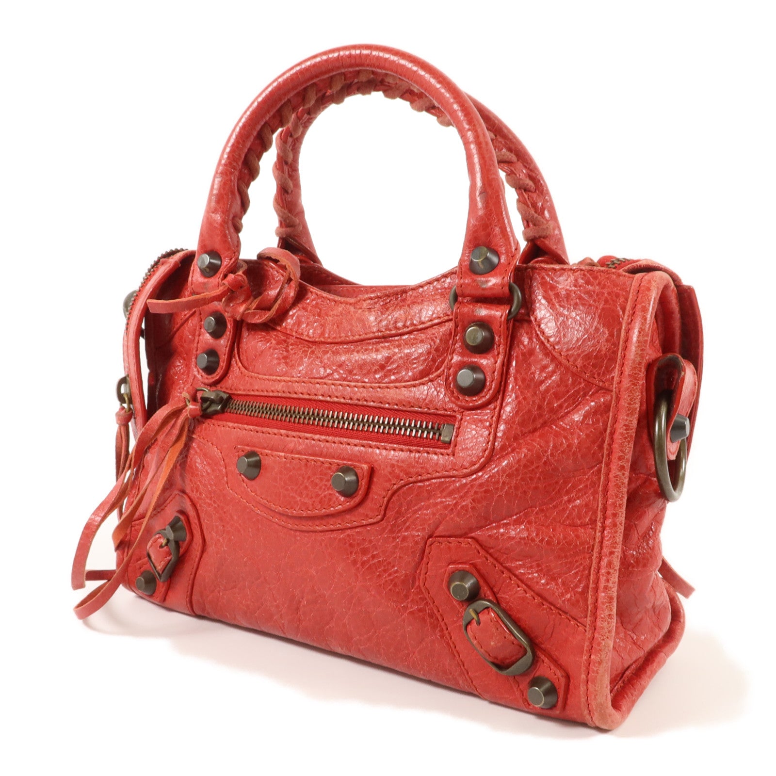 BALENCIAGA 羊皮皮革Mini City手挽肩背兩用袋
