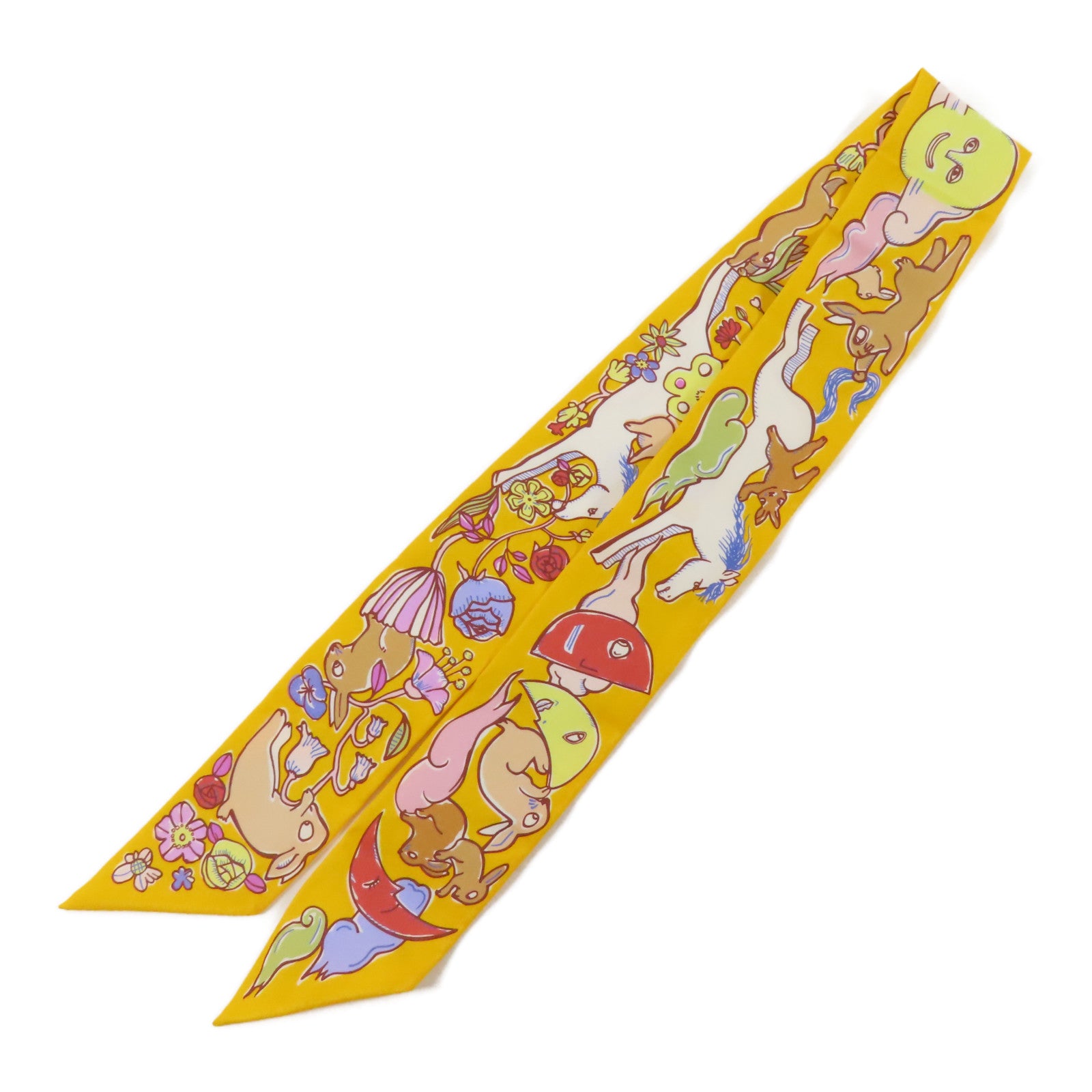 HERMES 絲質Twilly絲巾