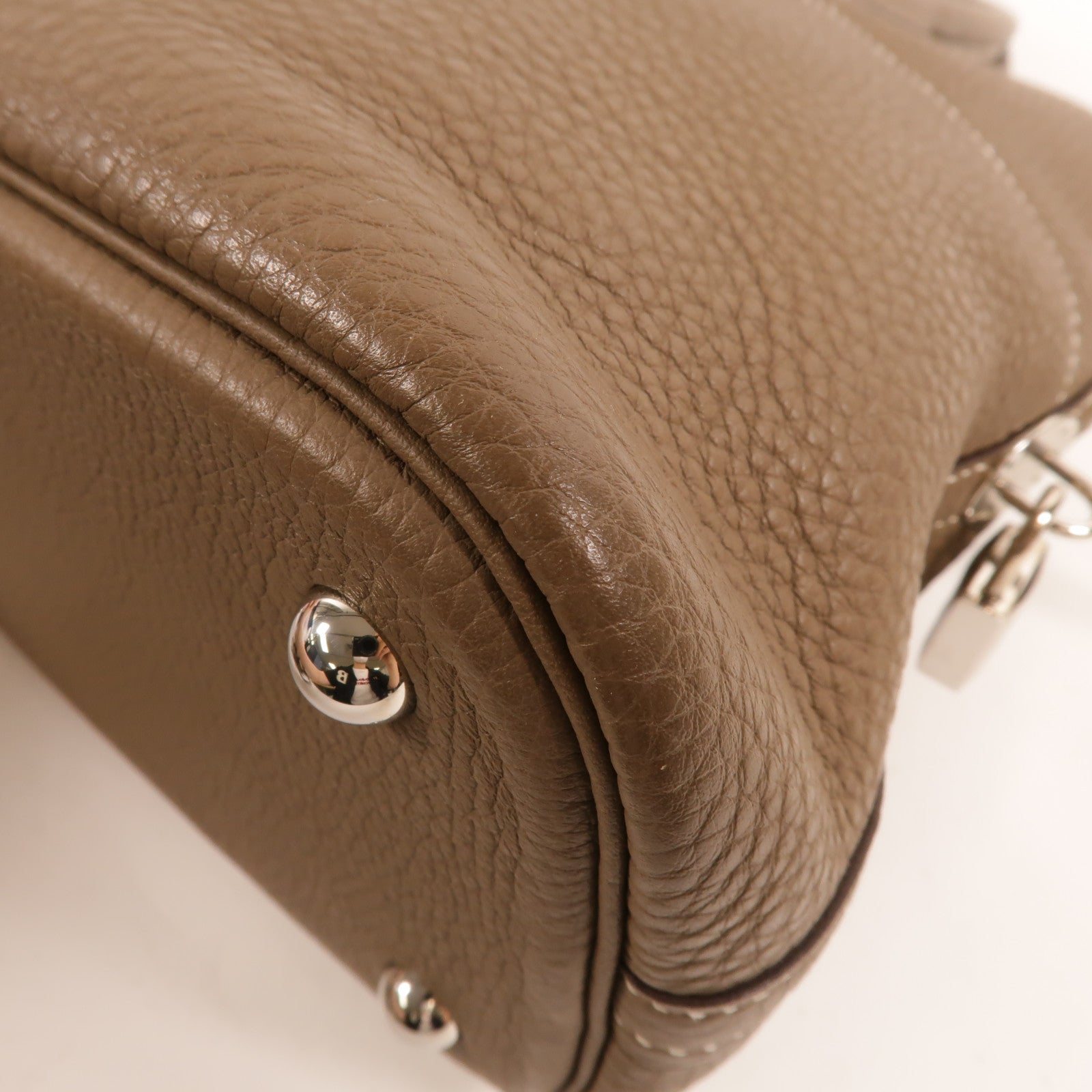 HERMES Clemence皮革Bolide 31手挽肩背兩用袋Etoupe