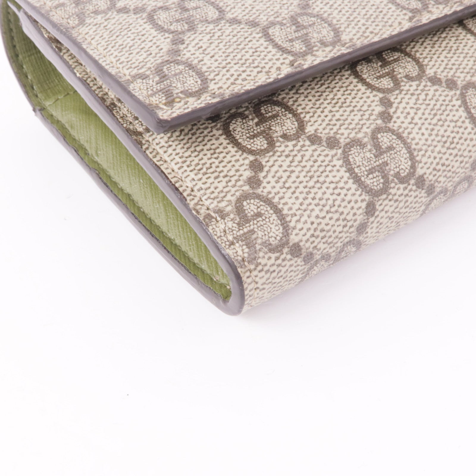 GUCCI 塗層帆布Long Wallet金扣長錢包