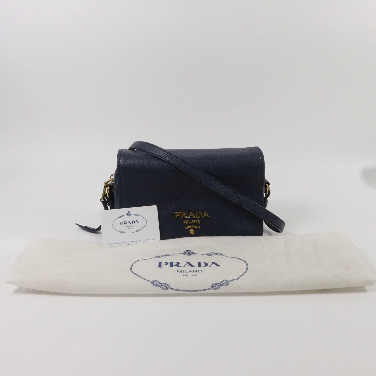 PRADA 牛皮皮革Crossbody Flap Bag肩背袋