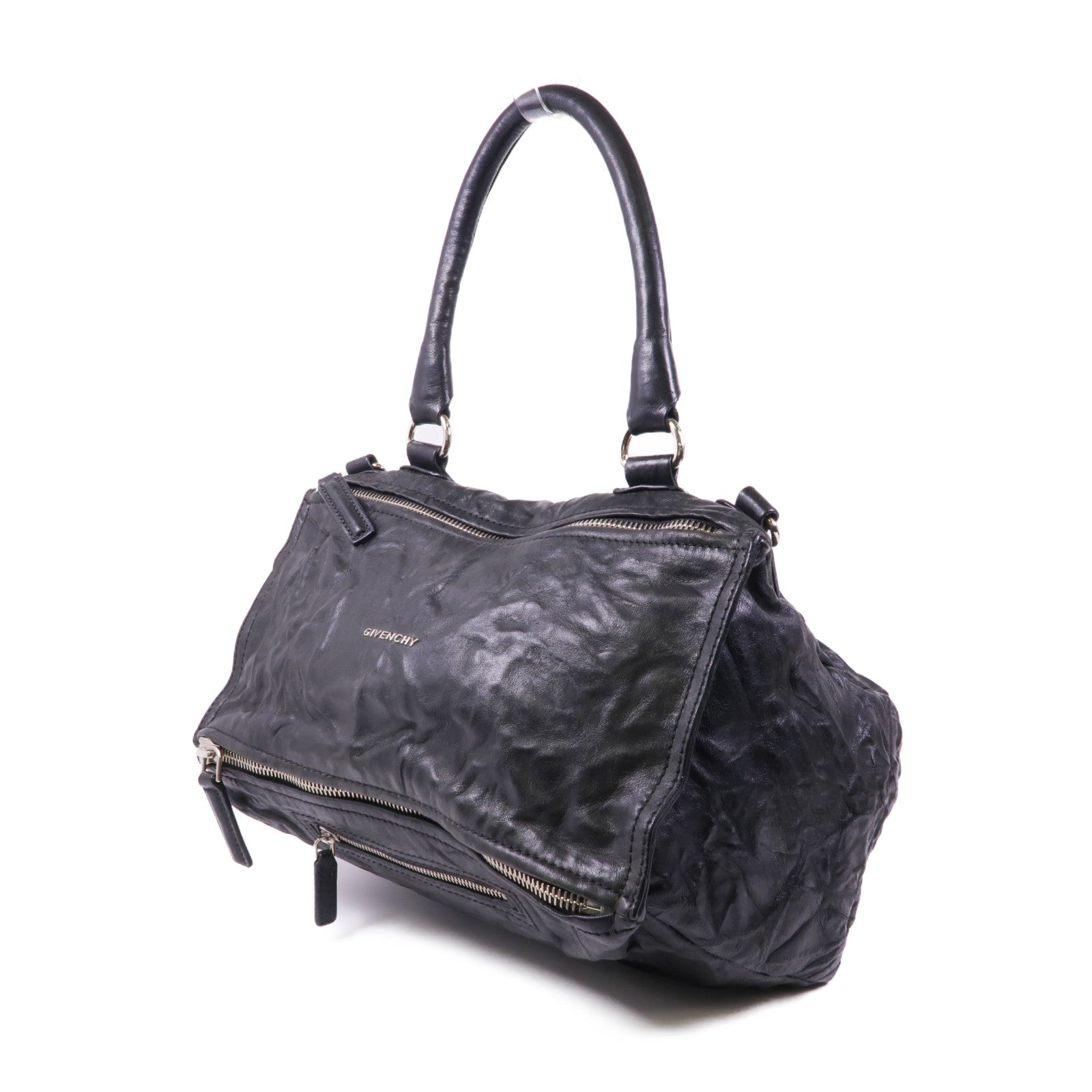 GIVENCHY 牛皮皮革Pandora Medium銀扣手挽肩背兩用袋