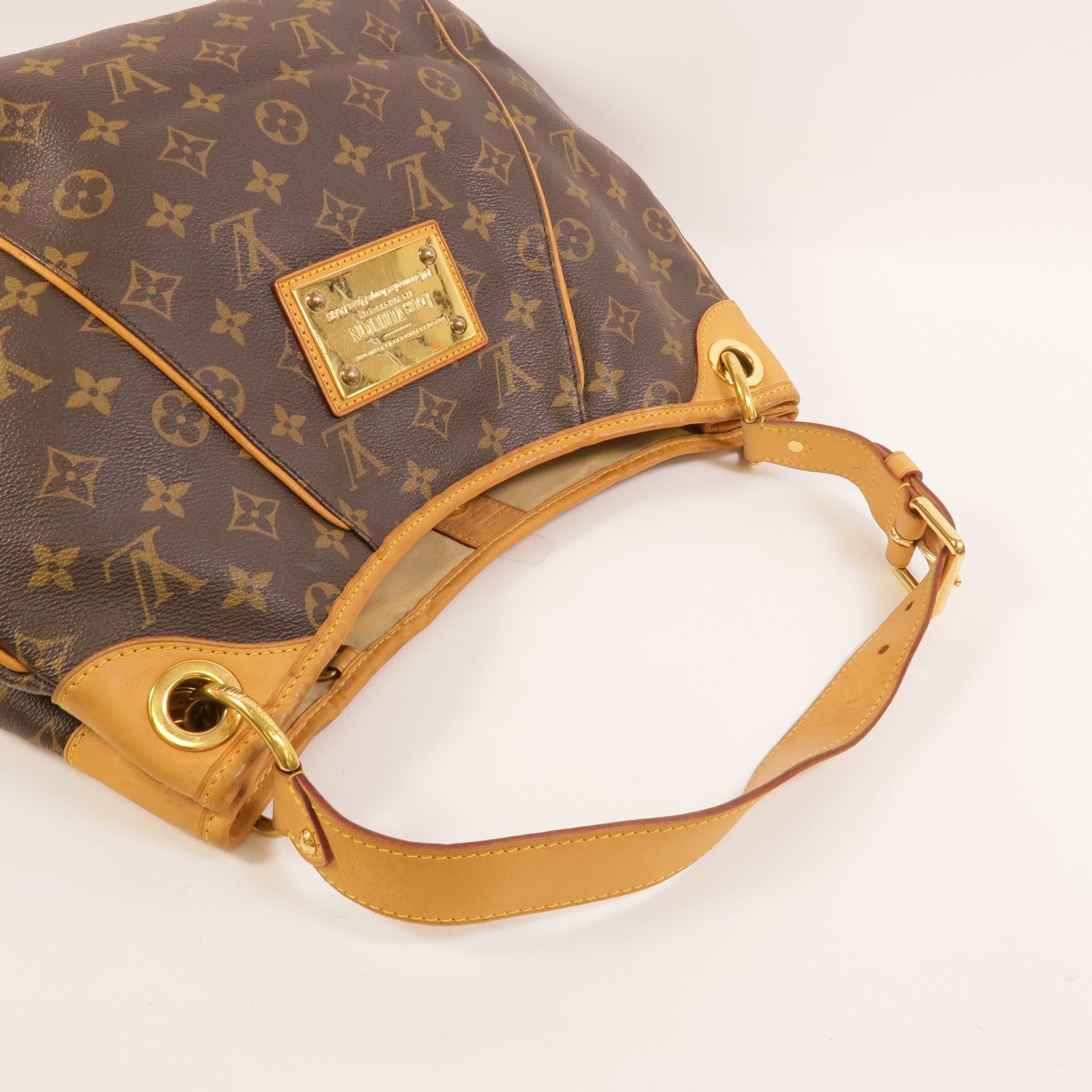 LOUIS VUITTON Monogram Galliera PM金扣肩背袋棕色