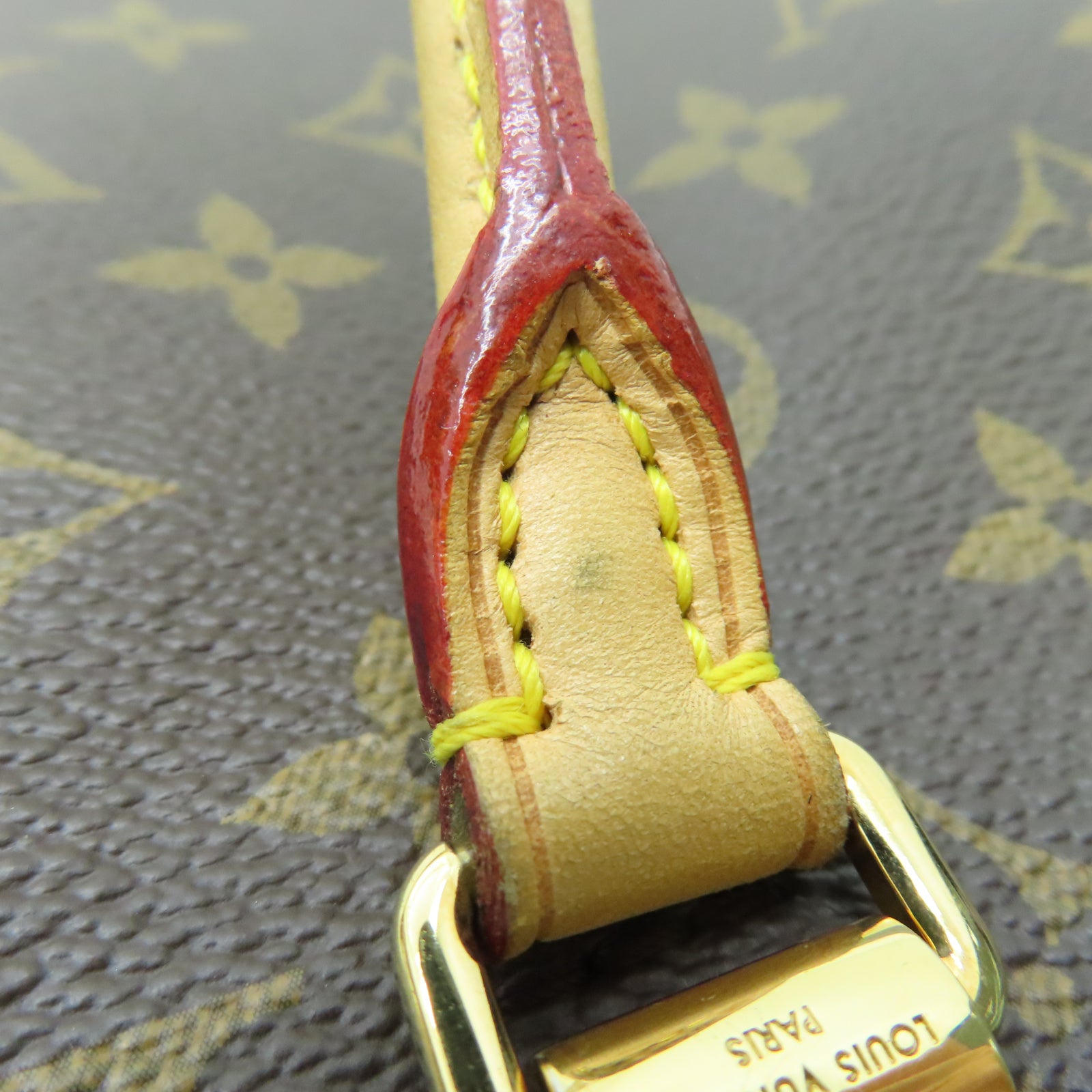 LOUIS VUITTON 【激減優惠】Monogram Pallas MM金扣手挽袋棕色