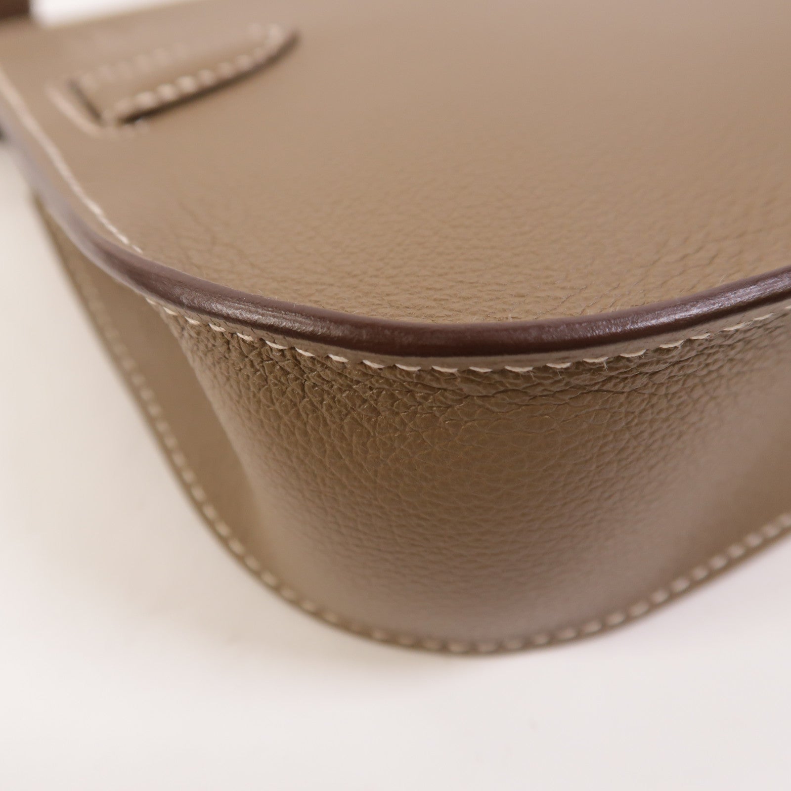HERMES Evercolor皮革Mini Jypsiere金扣肩背袋Etoupe