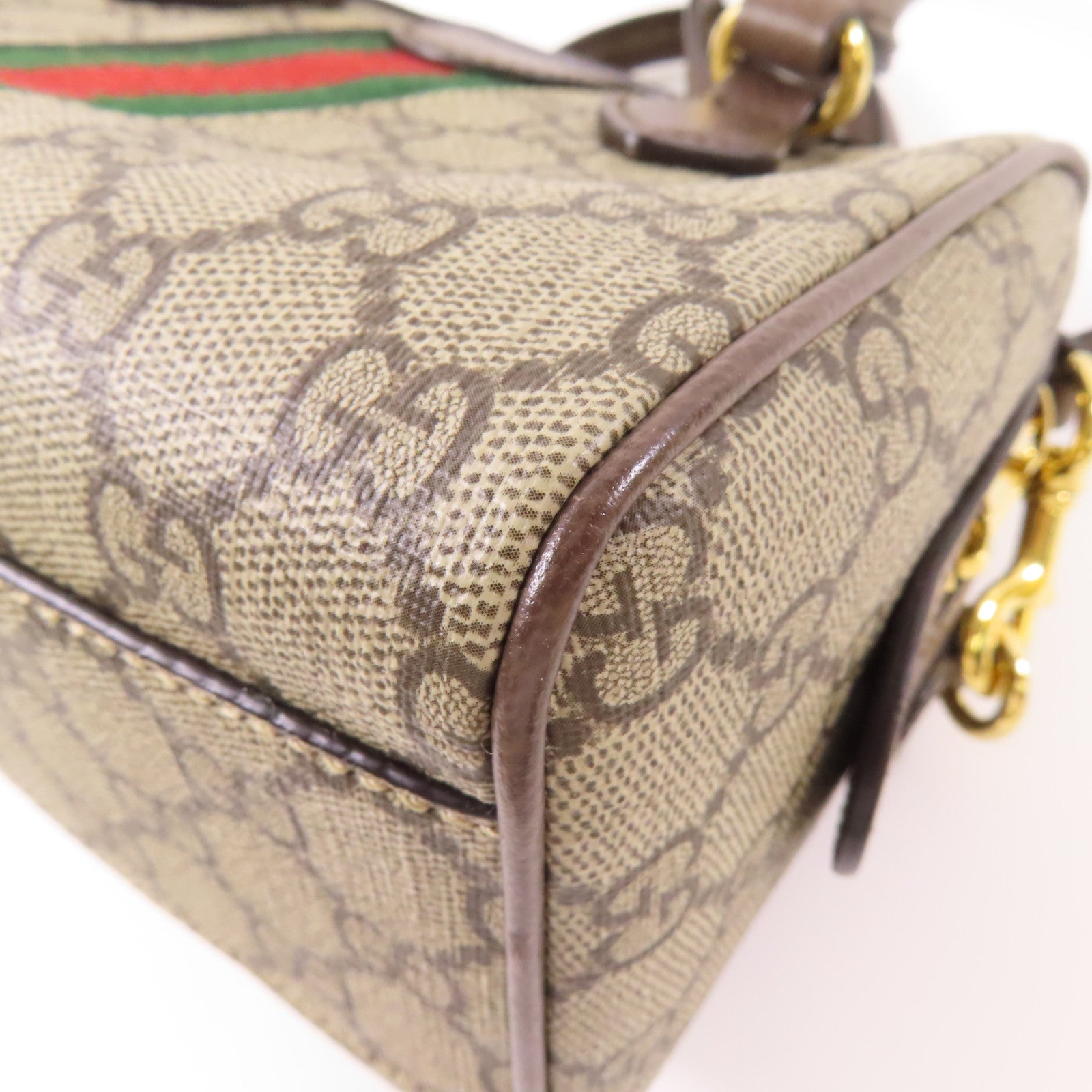 GUCCI 塗層帆布Ophidia GG Mini金扣手挽肩背兩用袋