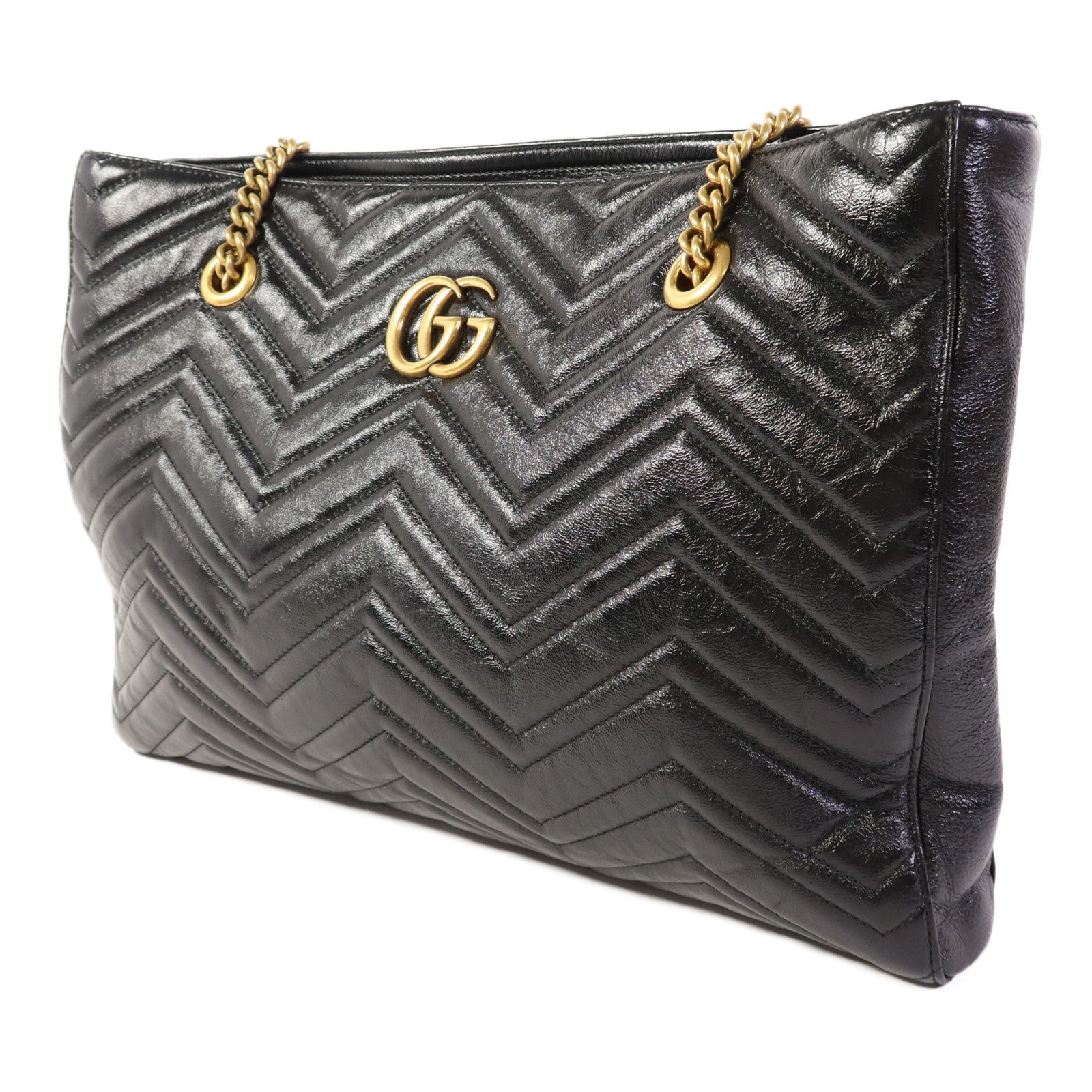 GUCCI 牛皮皮革Shoulder Bag金扣手挽袋