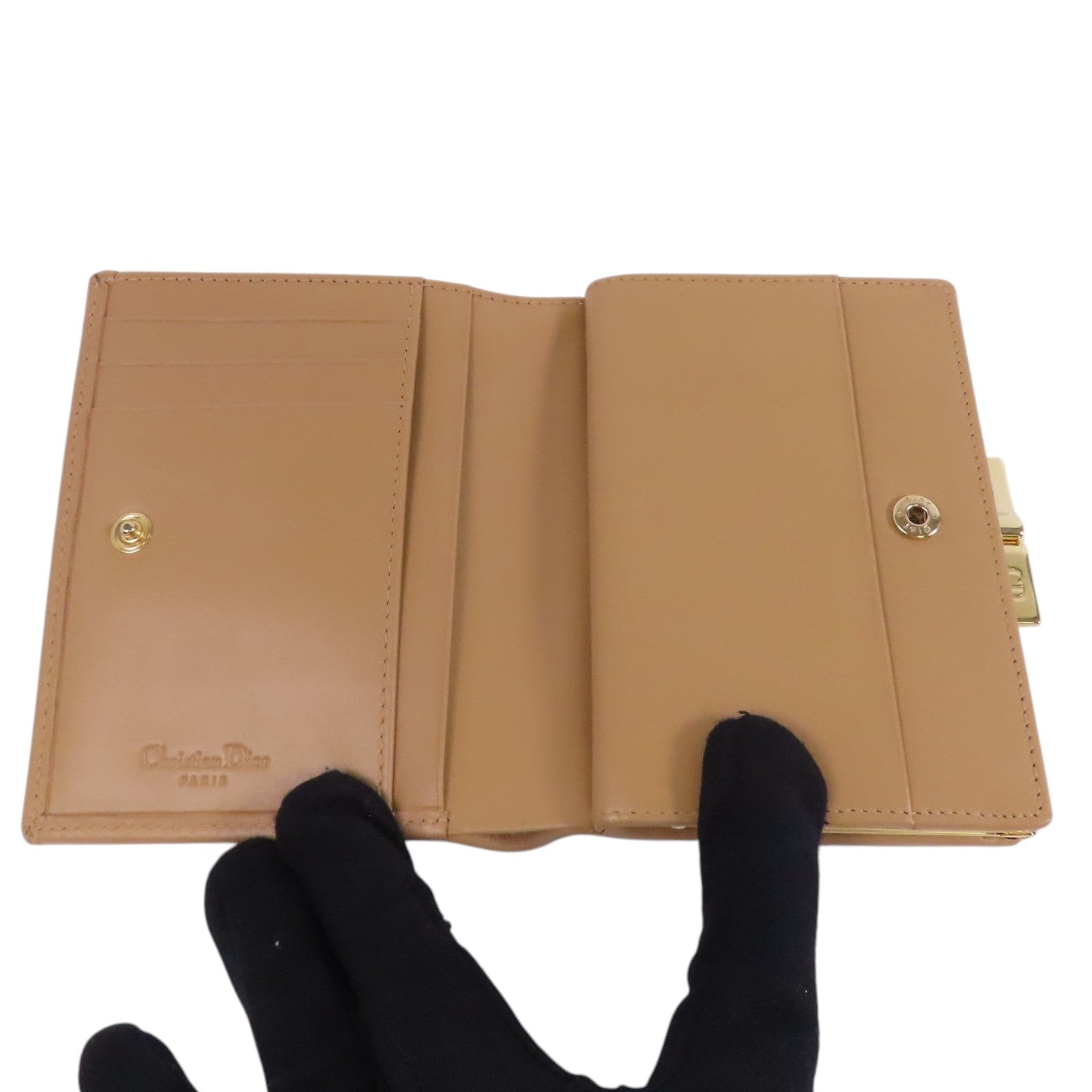 Dior Oblique帆布Short Wallet金扣短錢包
