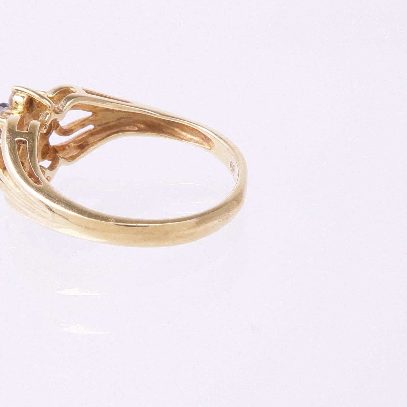 JEWELRY 14K黃金Sapphire Diamond Ring藍寶石/鑽石戒指US#5.5