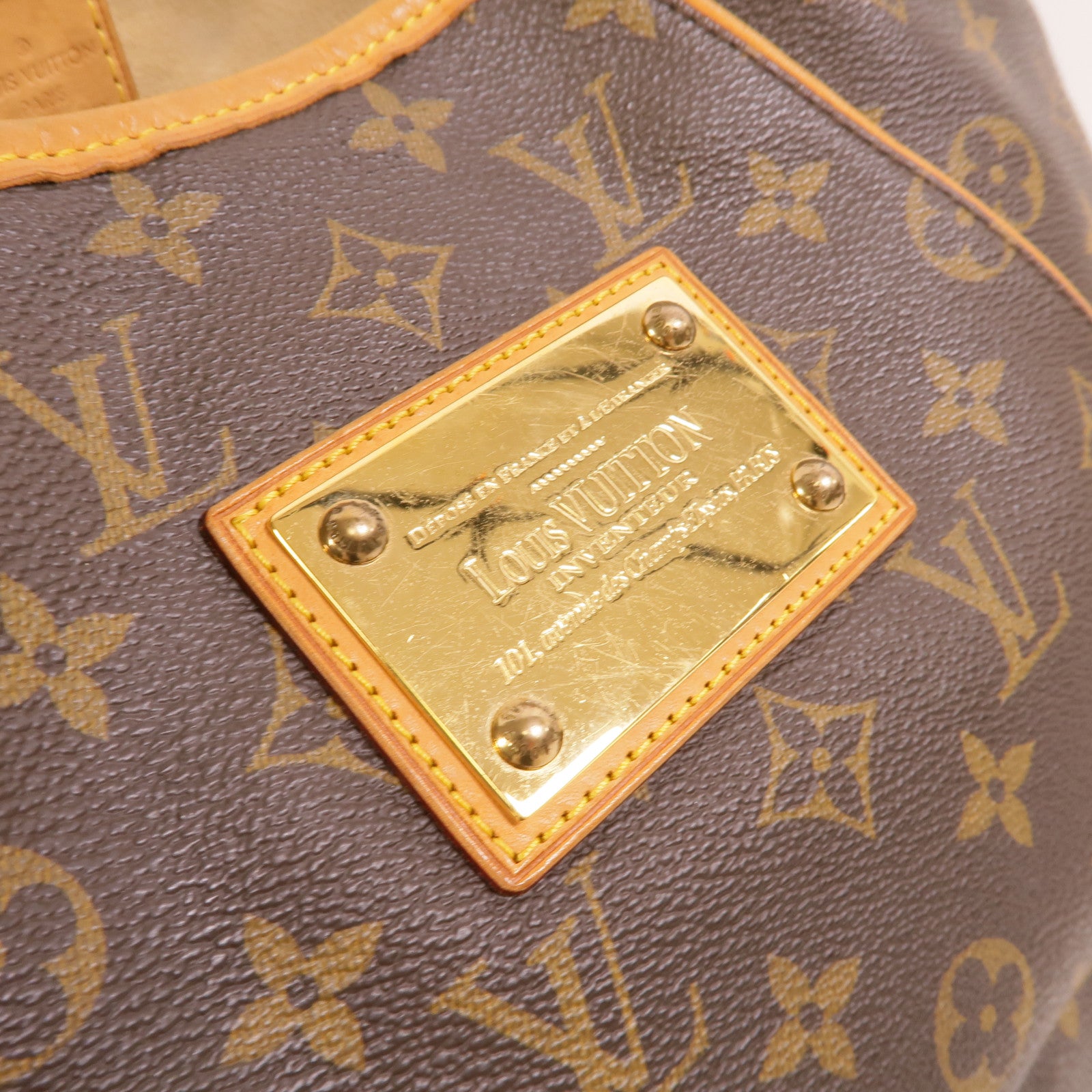 LOUIS VUITTON Monogram Galliera PM金扣肩背袋棕色
