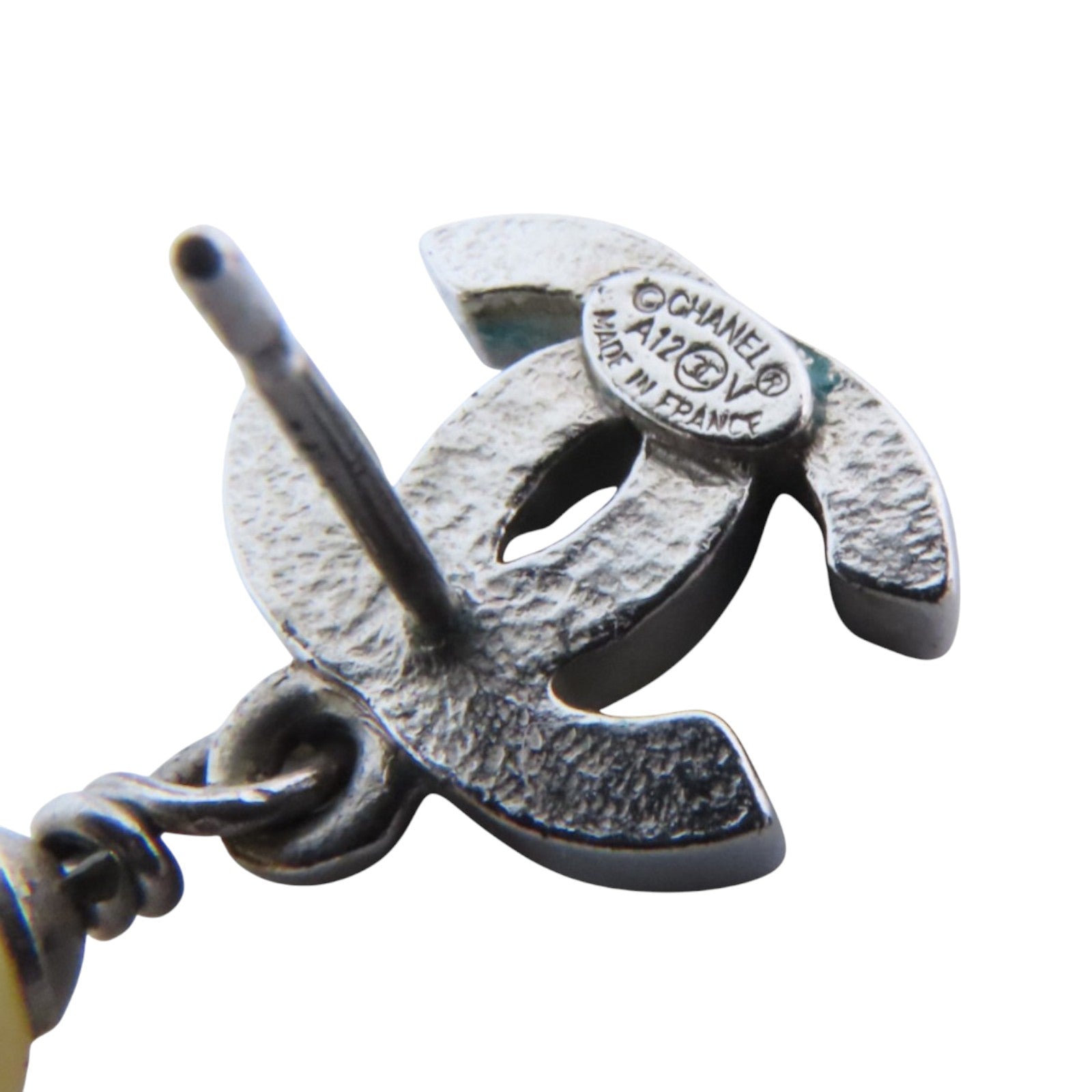 CHANEL 金屬/仿珍珠Earrings銀扣耳環