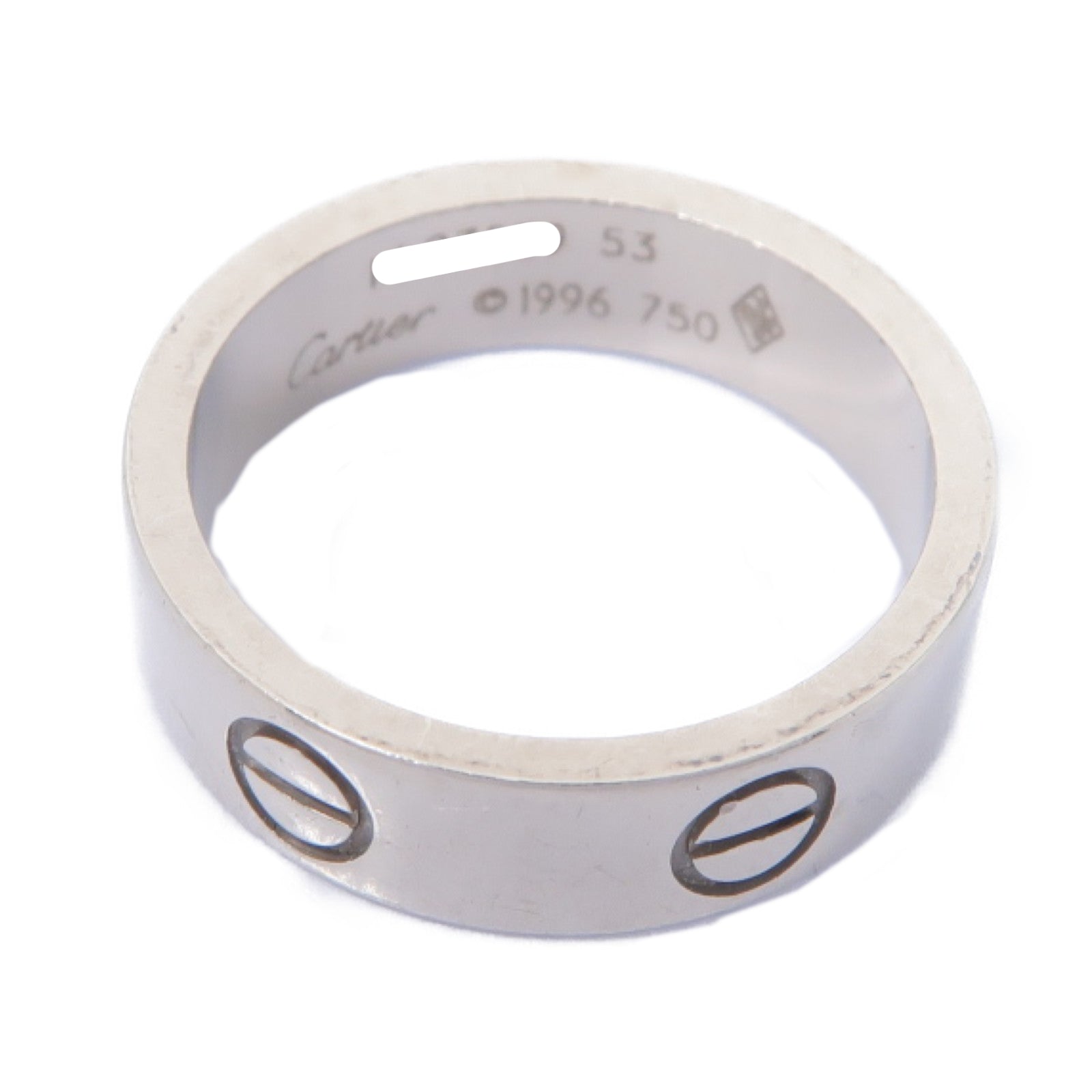 CARTIER 18K白金Love Ring戒指Cartier#53/US#6.25
