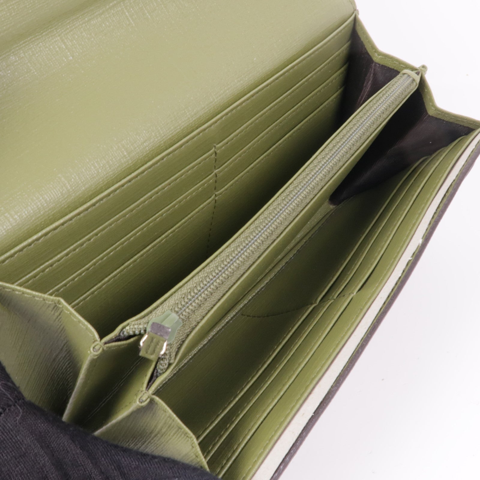 GUCCI 塗層帆布Long Wallet金扣長錢包