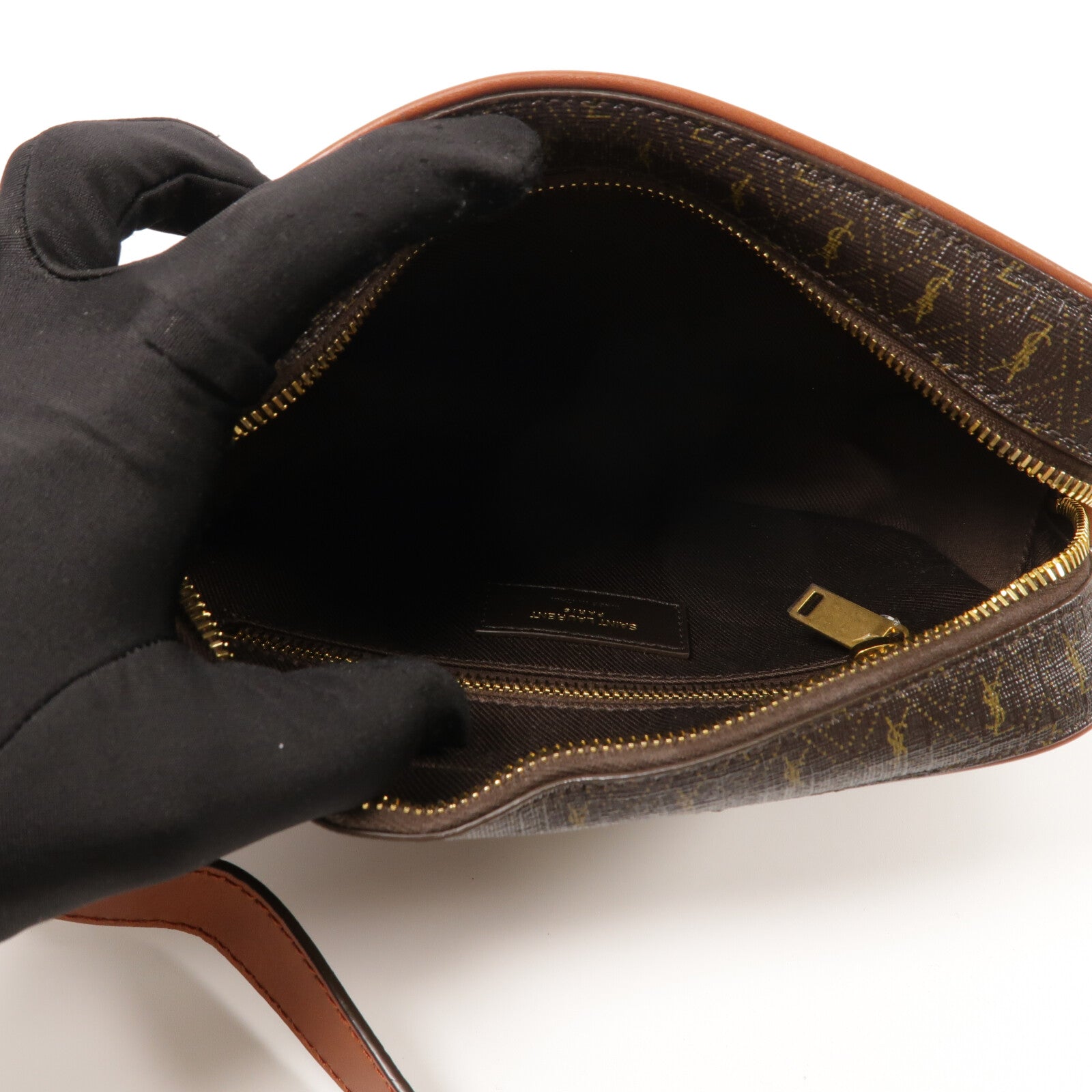 SAINT LAURENT 塗層帆布Camera Bag肩背袋