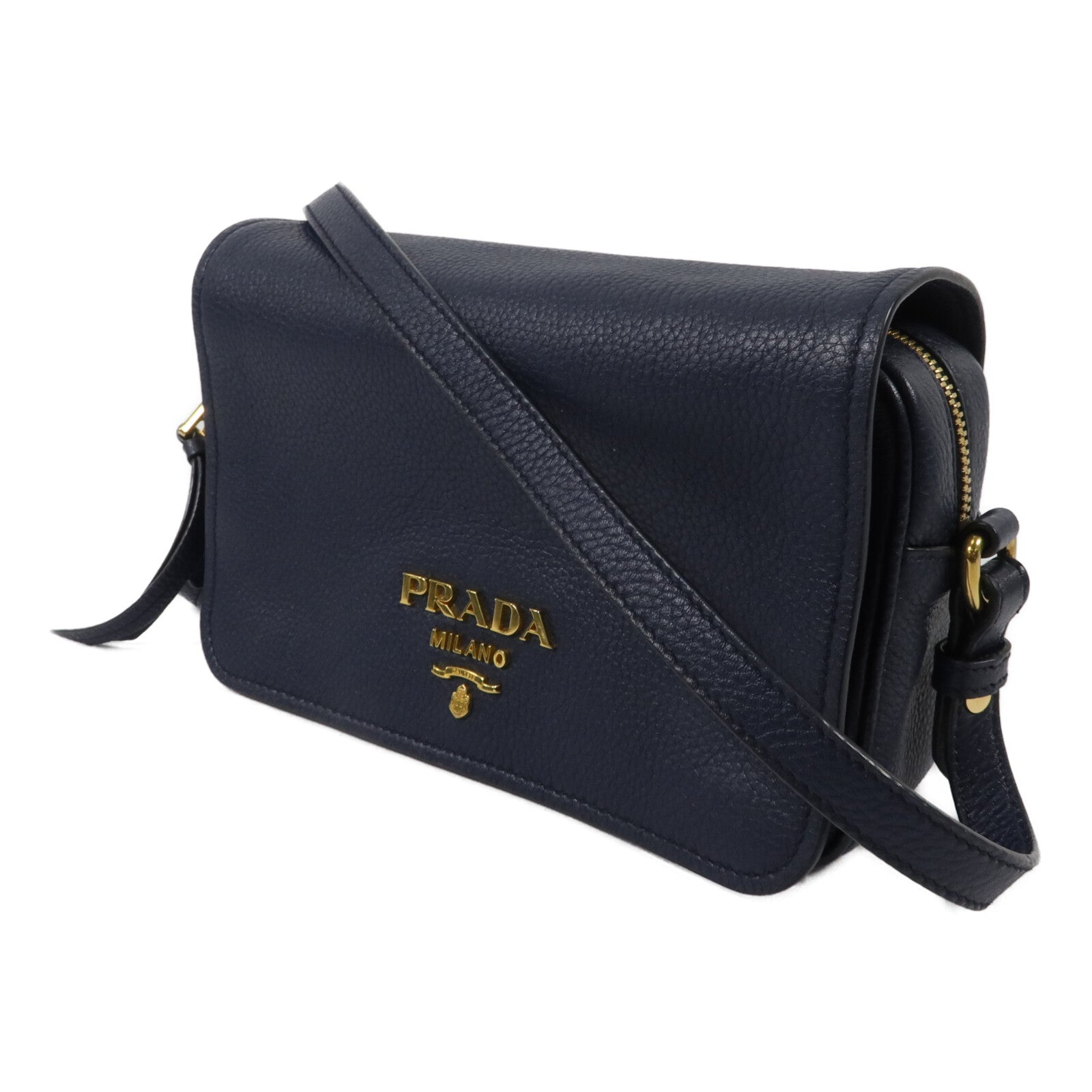 PRADA 牛皮皮革Crossbody Flap Bag肩背袋