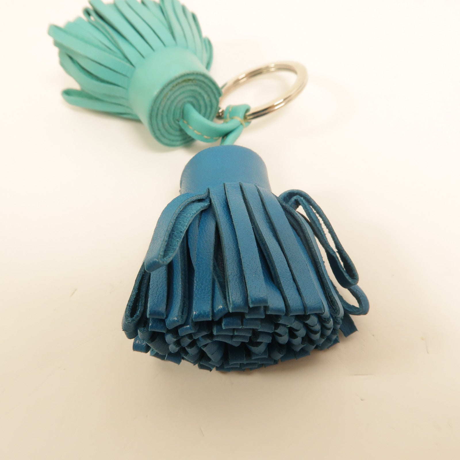 HERMES Milo皮革Carmen Uno-Dos掛飾Bleu lzmir/Lagon