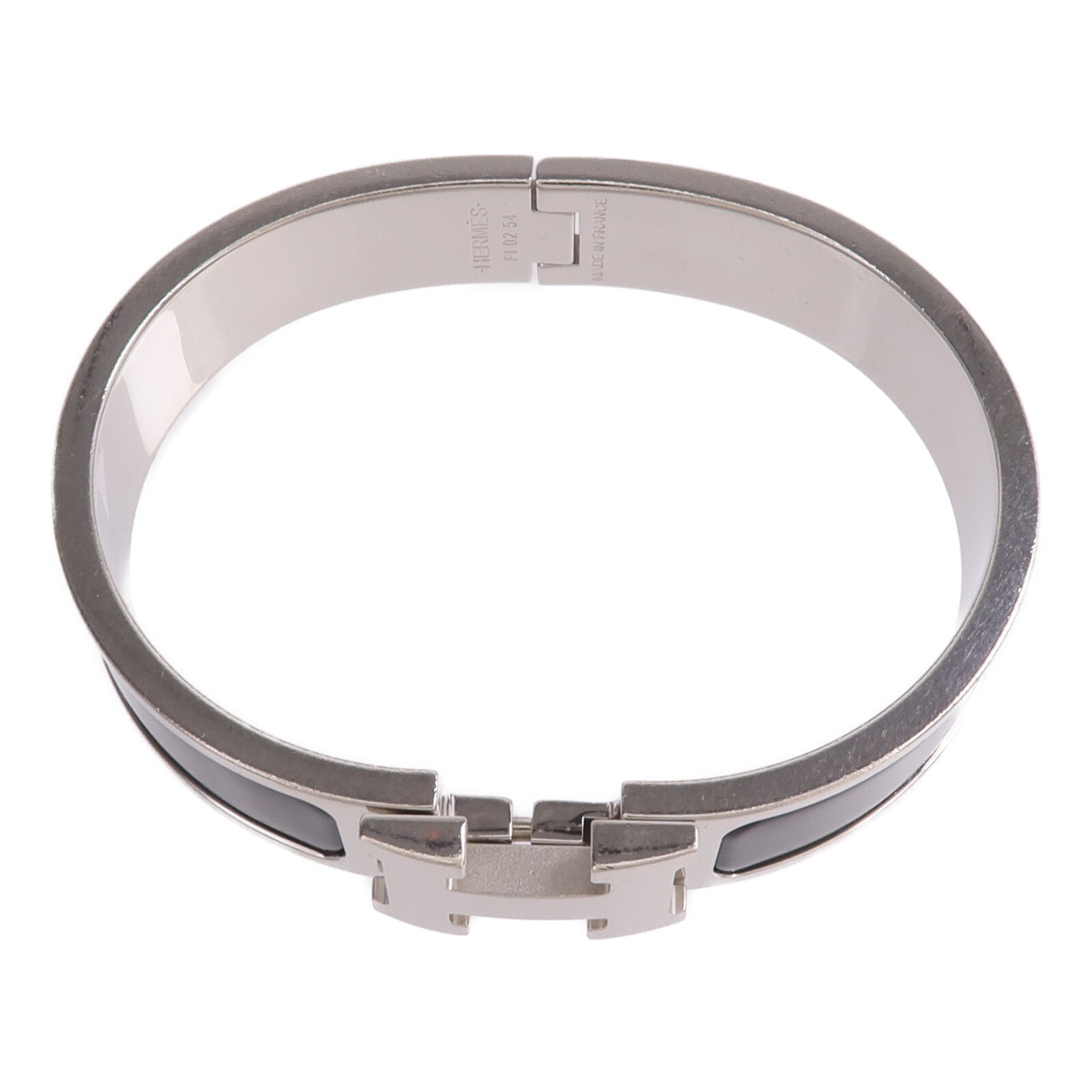 HERMES 金屬/琺瑯Clic H Bracelet手鐲Noir