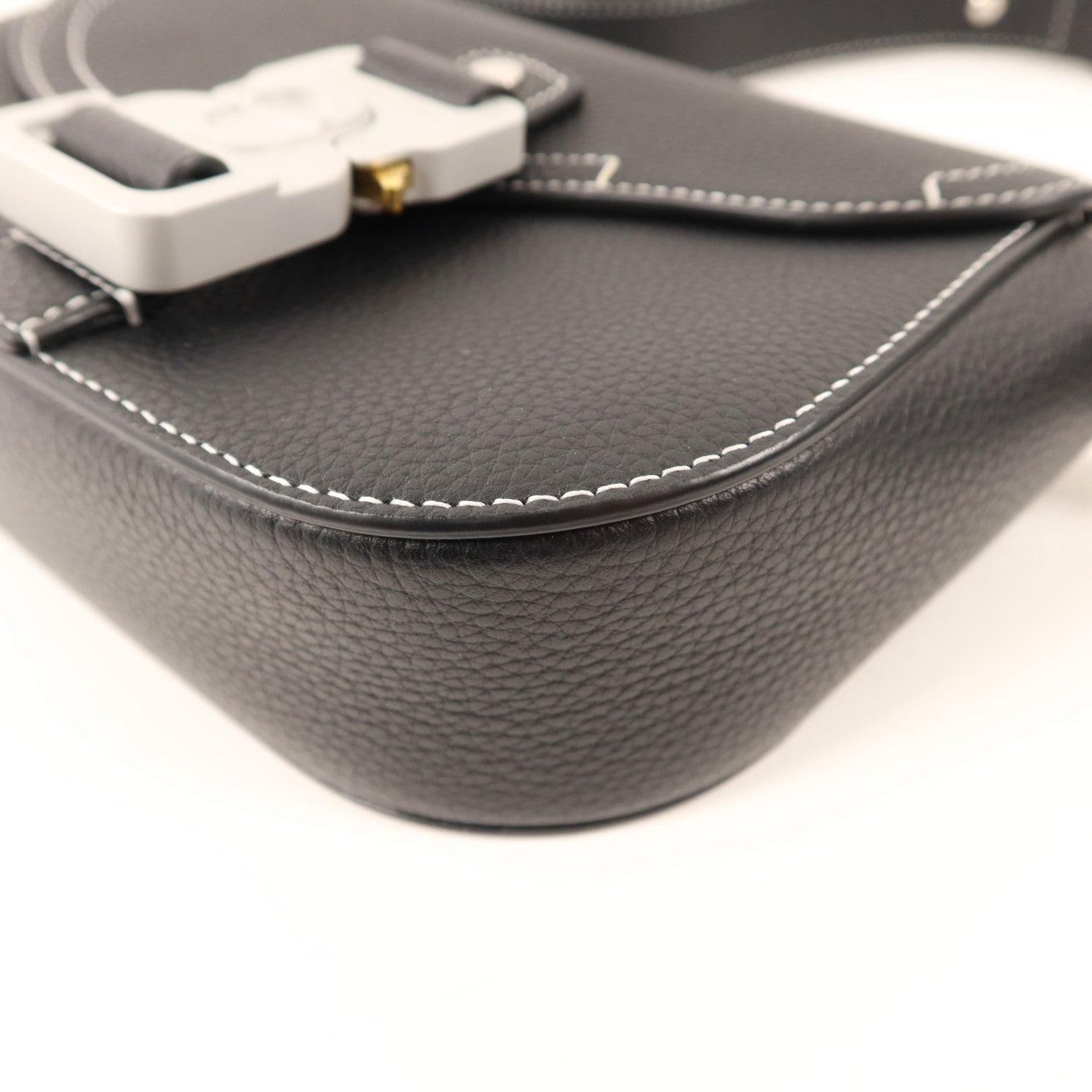 Dior 牛皮皮革Mini Saddle Messenger Bag With Flap銀扣肩背袋