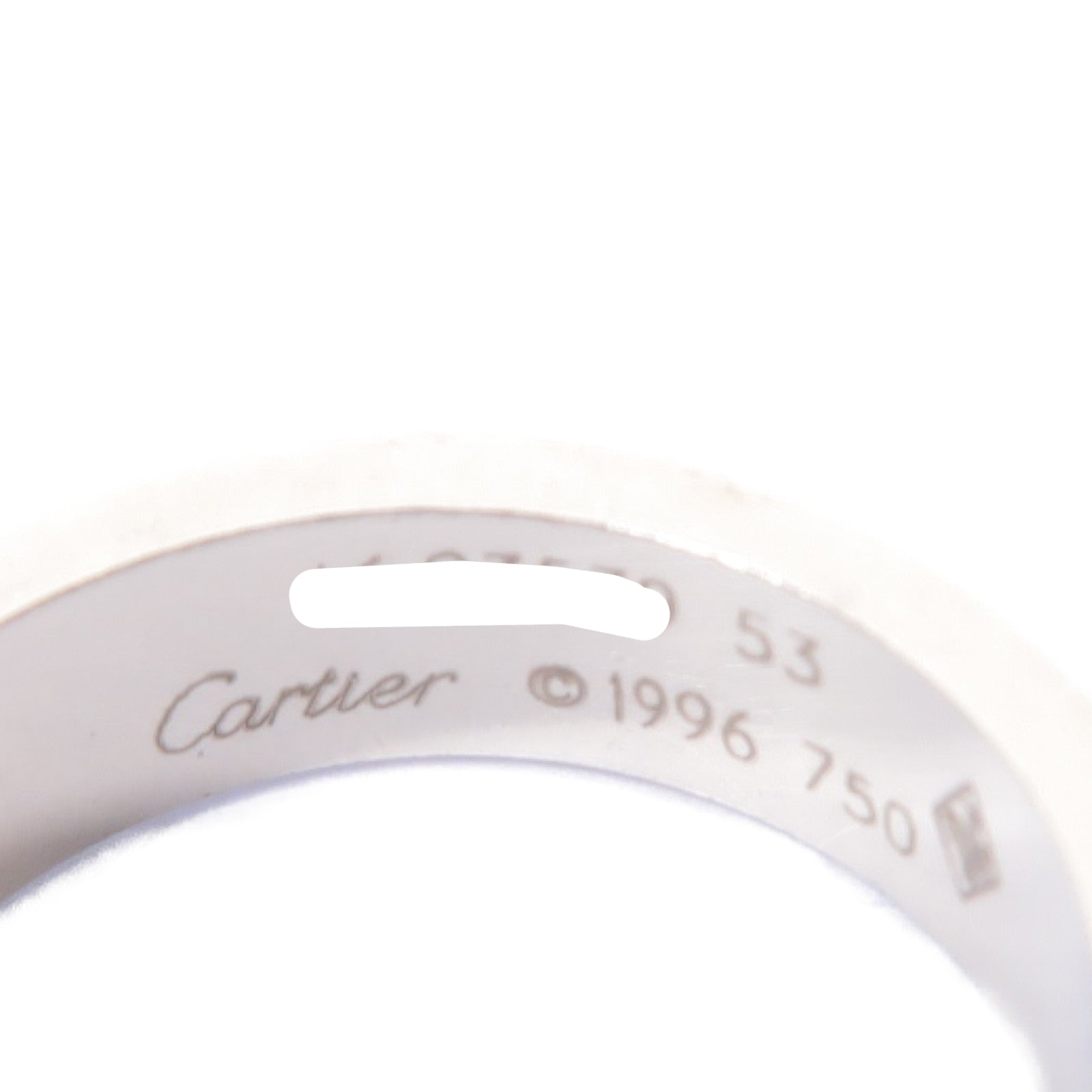 CARTIER 18K白金Love Ring戒指Cartier#53/US#6.25