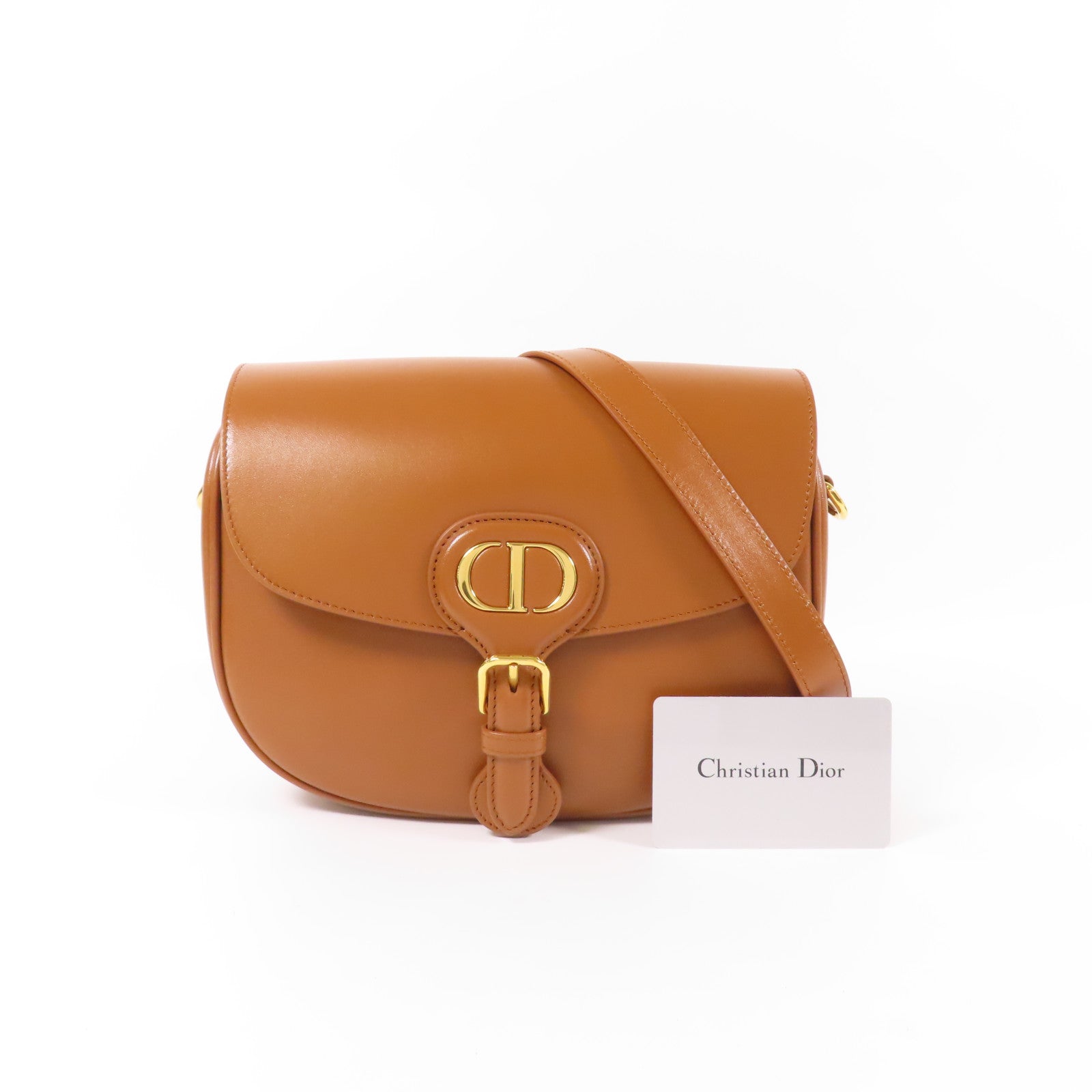 Dior 牛皮皮革Bobby金扣肩背袋