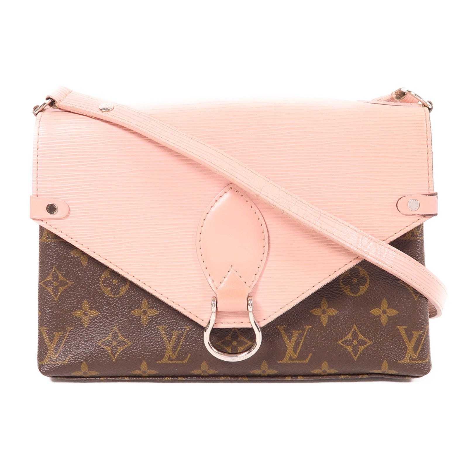 LOUIS VUITTON Epi/Monogram Saint Michel銀扣肩背袋
