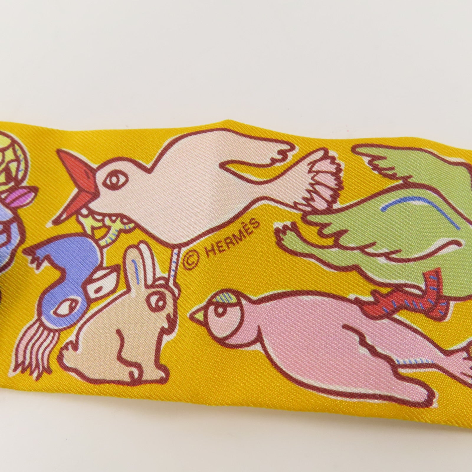 HERMES 絲質Twilly絲巾