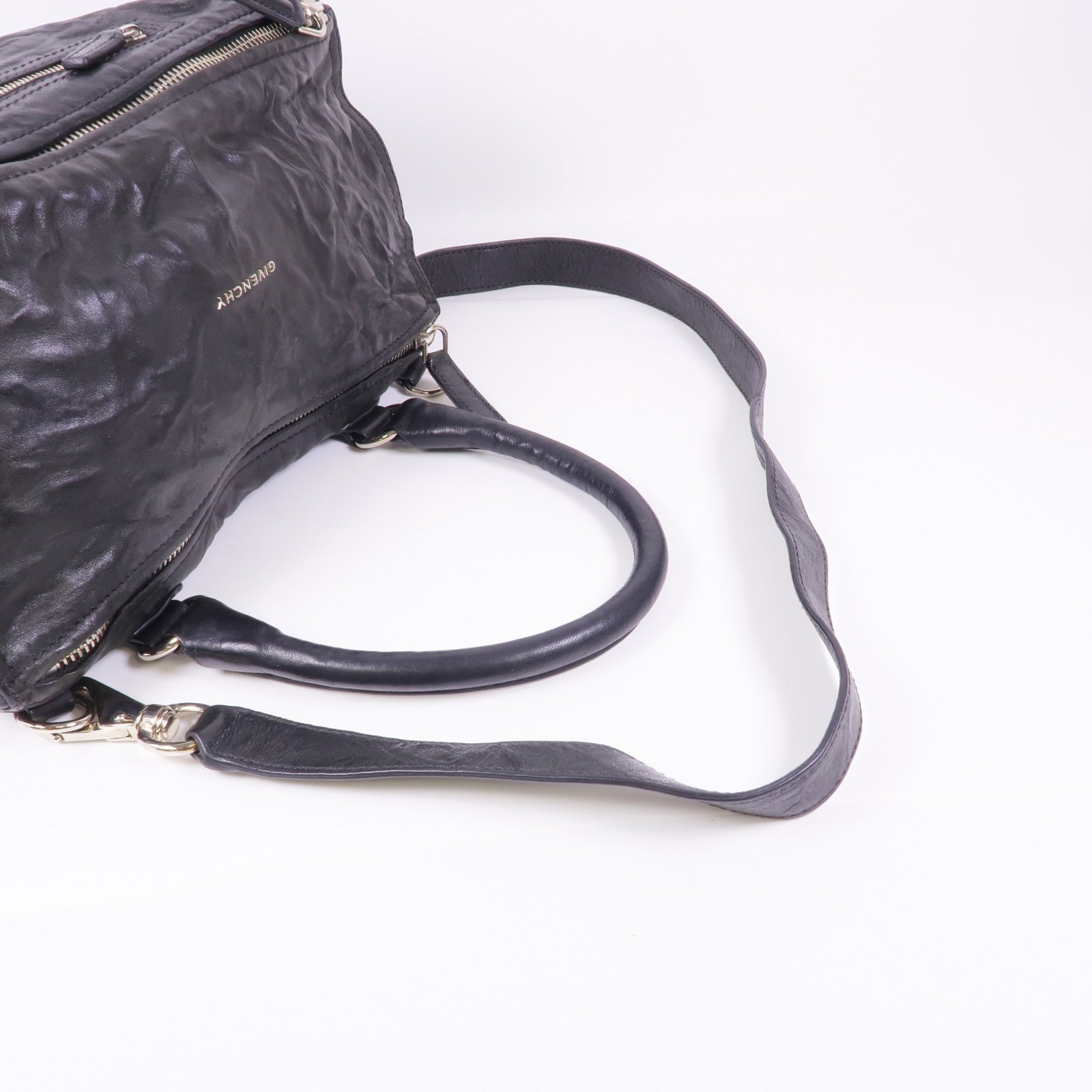 GIVENCHY 牛皮皮革Pandora Medium銀扣手挽肩背兩用袋