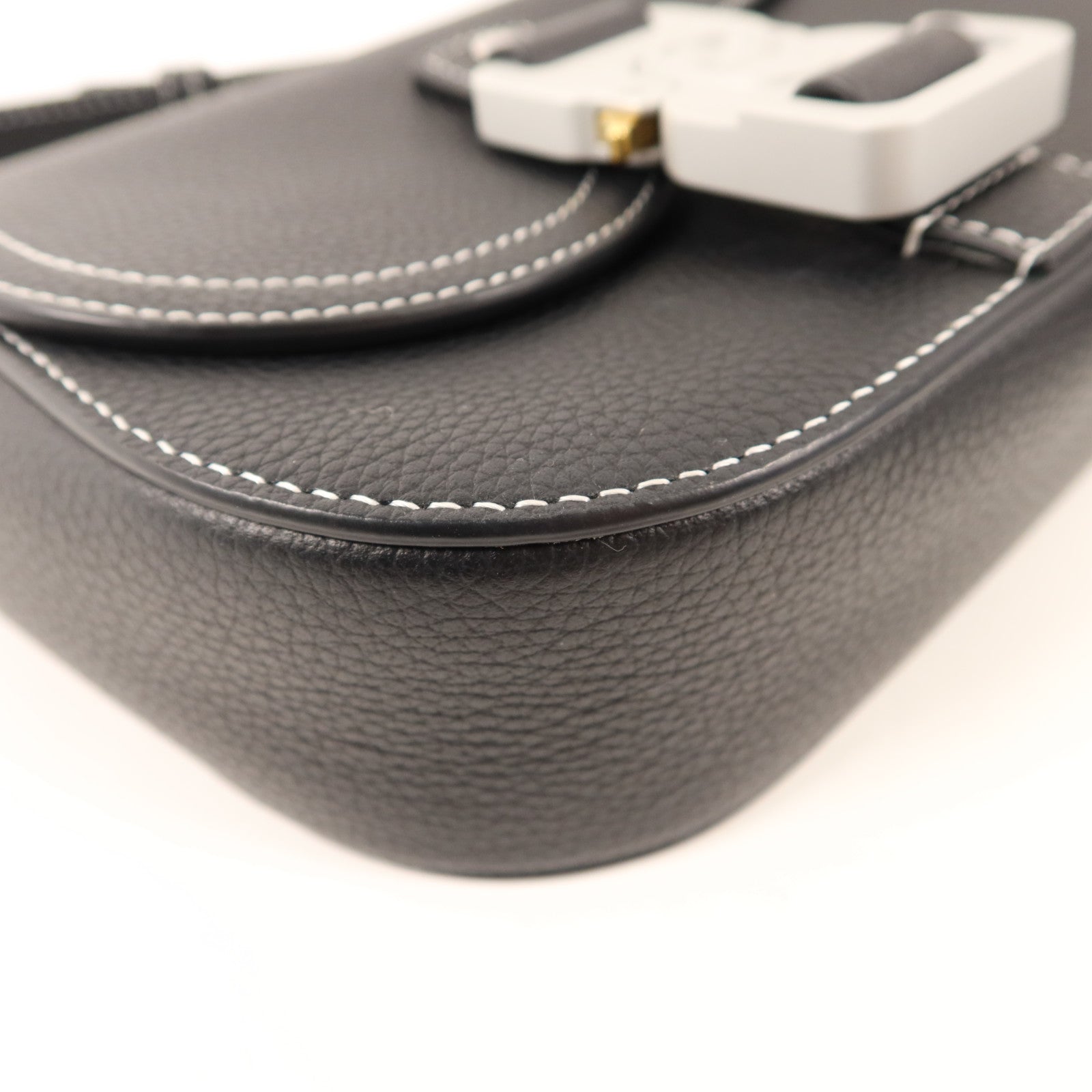 Dior 牛皮皮革Mini Saddle Messenger Bag With Flap銀扣肩背袋