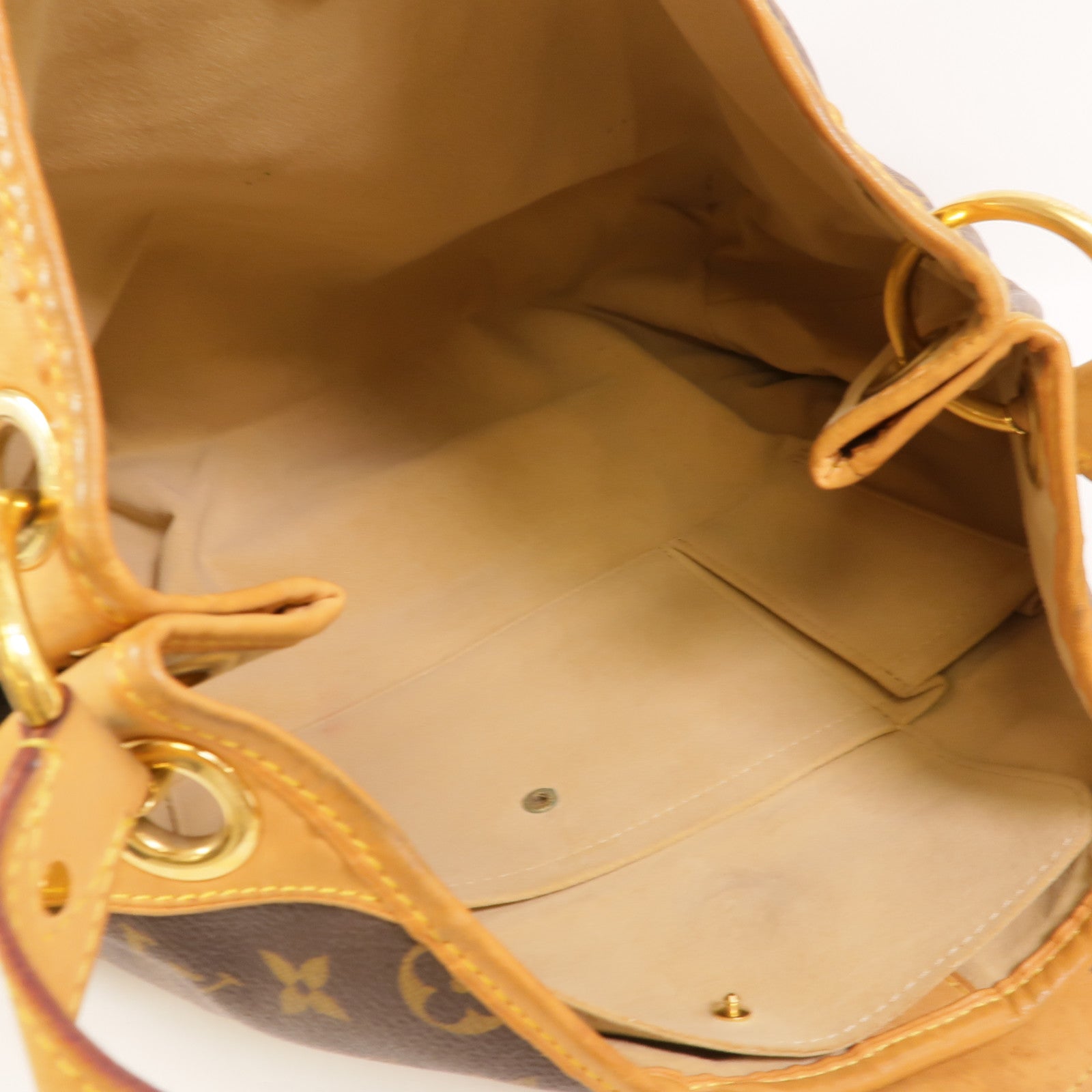 LOUIS VUITTON Monogram Galliera PM金扣肩背袋棕色