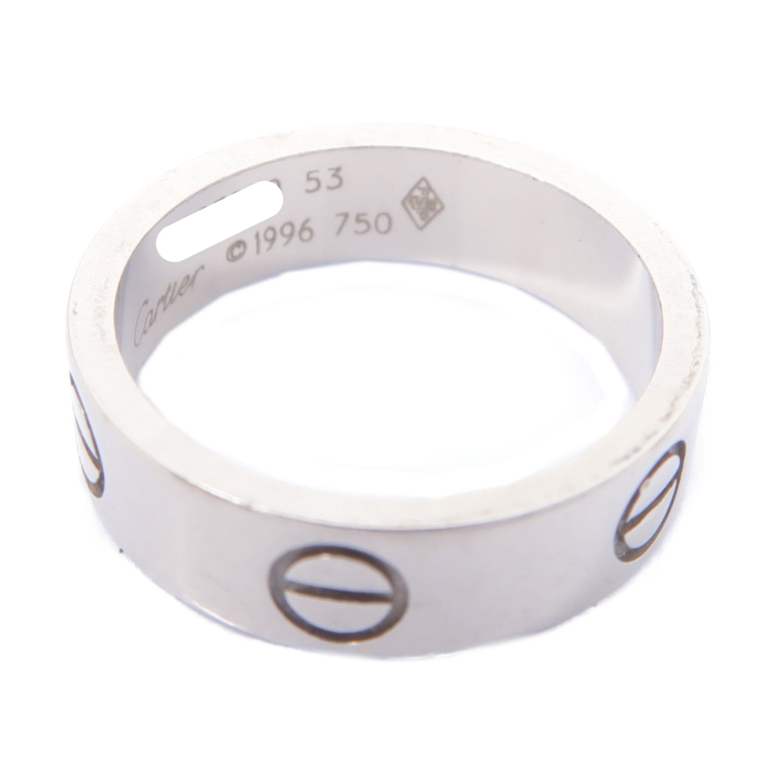 CARTIER 18K白金Love Ring戒指Cartier#53/US#6.25