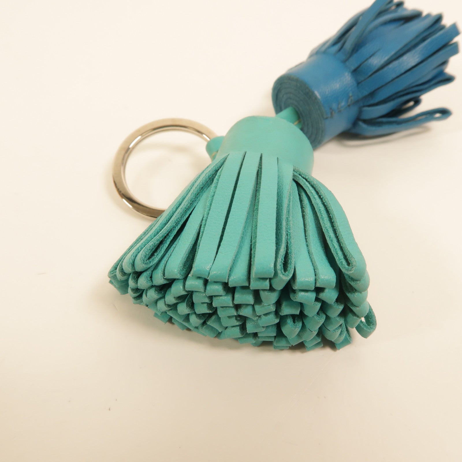 HERMES Milo皮革Carmen Uno-Dos掛飾Bleu lzmir/Lagon