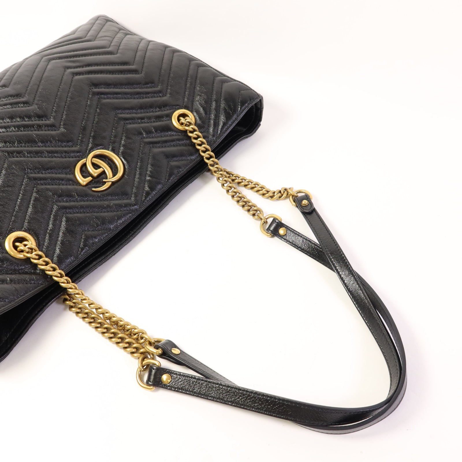 GUCCI 牛皮皮革Shoulder Bag金扣手挽袋