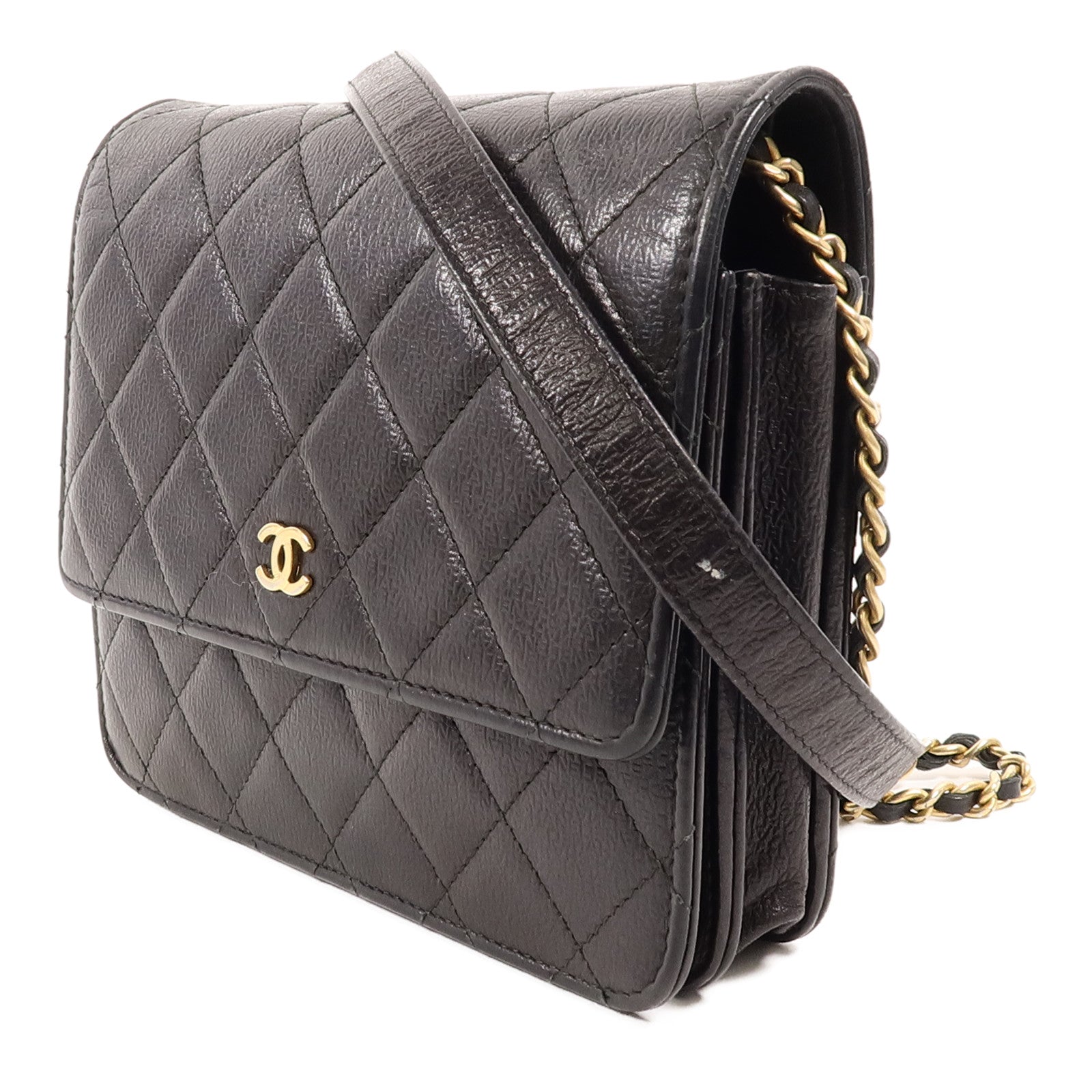 CHANEL 羊皮皮革Wallet On Chain鏈帶肩背袋