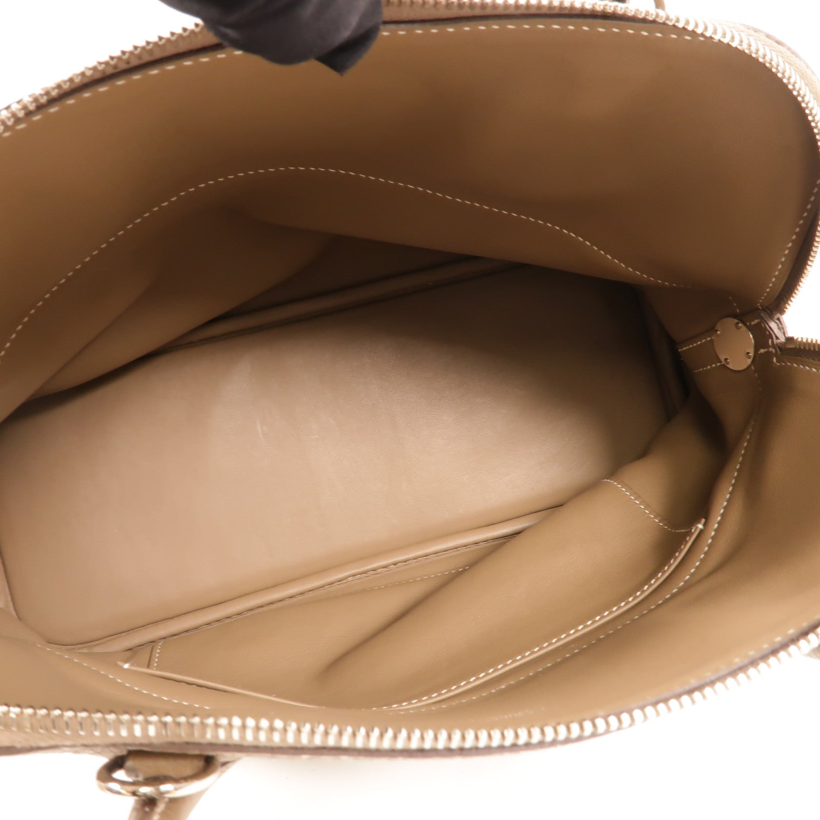 HERMES Clemence皮革Bolide 31手挽肩背兩用袋Etoupe