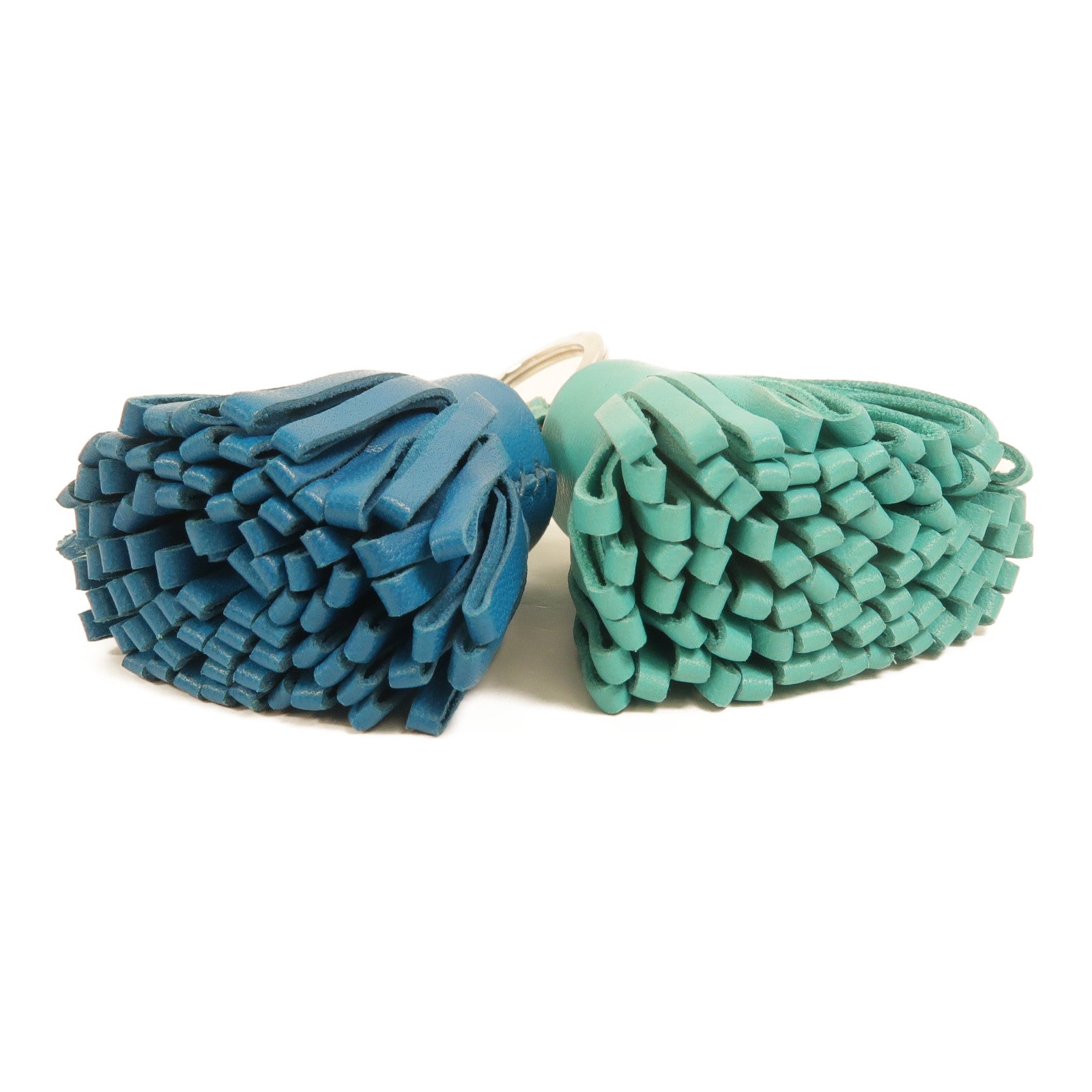 HERMES Milo皮革Carmen Uno-Dos掛飾Bleu lzmir/Lagon