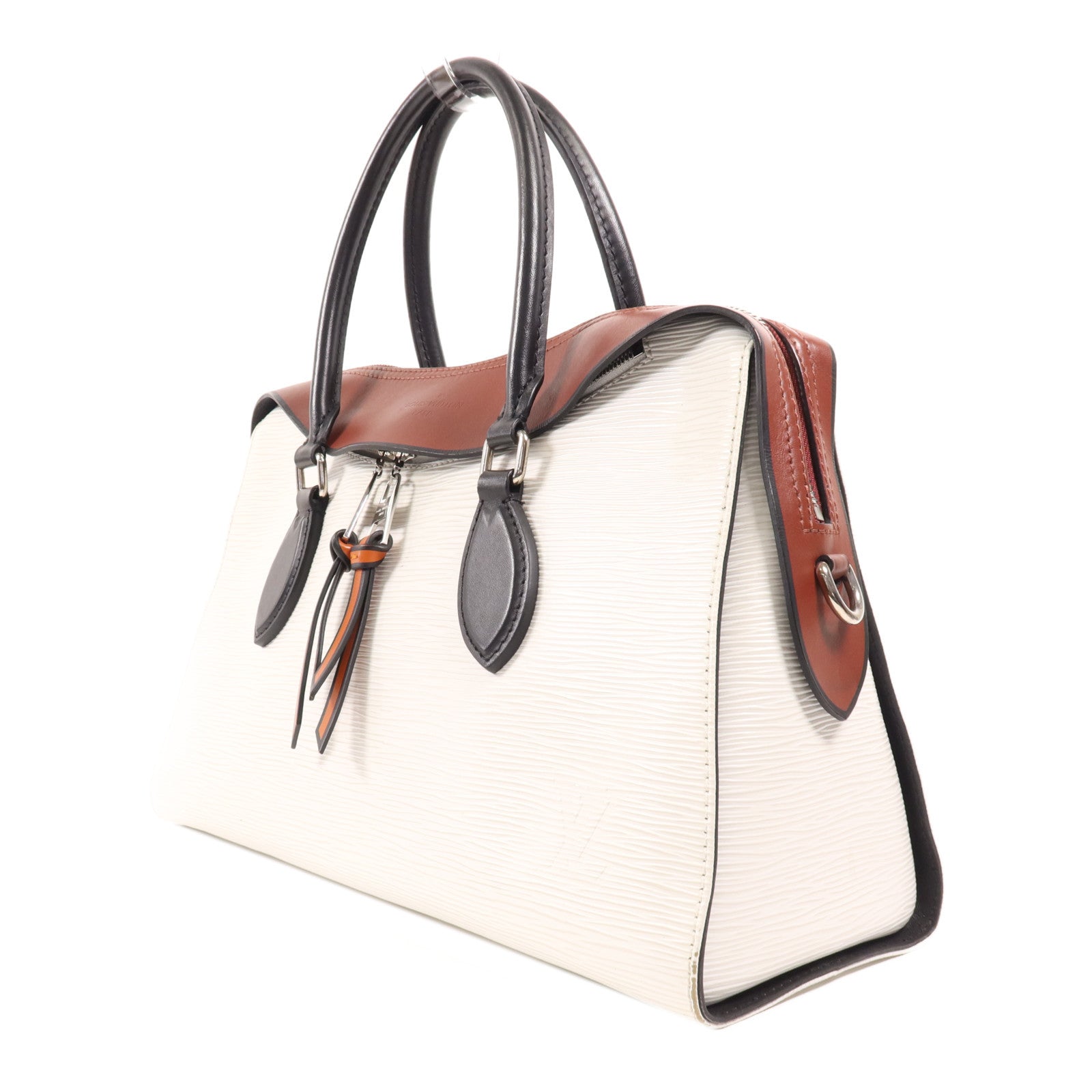 LOUIS VUITTON Epi Tuileries銀扣手挽肩背兩用袋