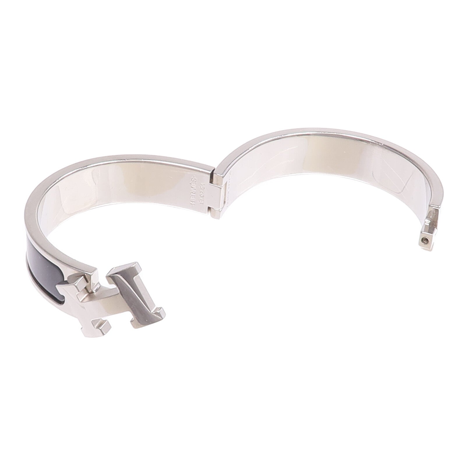 HERMES 金屬/琺瑯Clic H Bracelet手鐲Noir