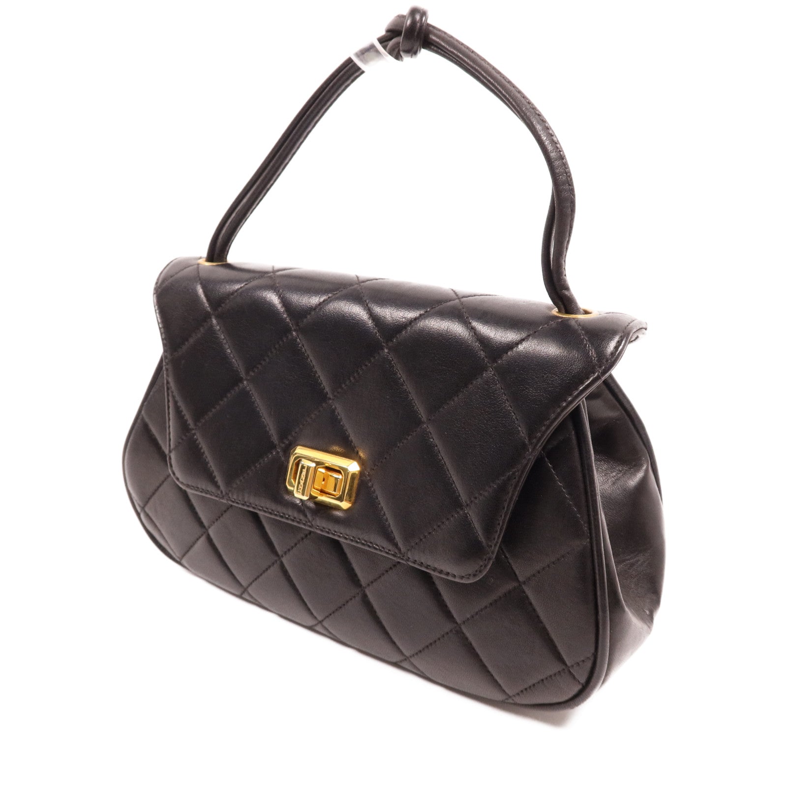 CHANEL 羊皮皮革Vintage Hand Bag金扣手挽袋