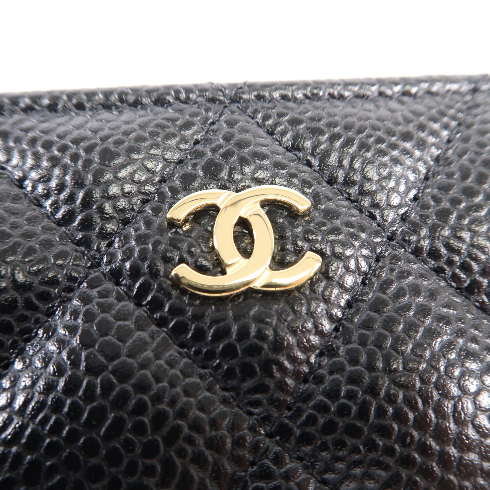 CHANEL 牛皮皮革Card Case金扣卡片套